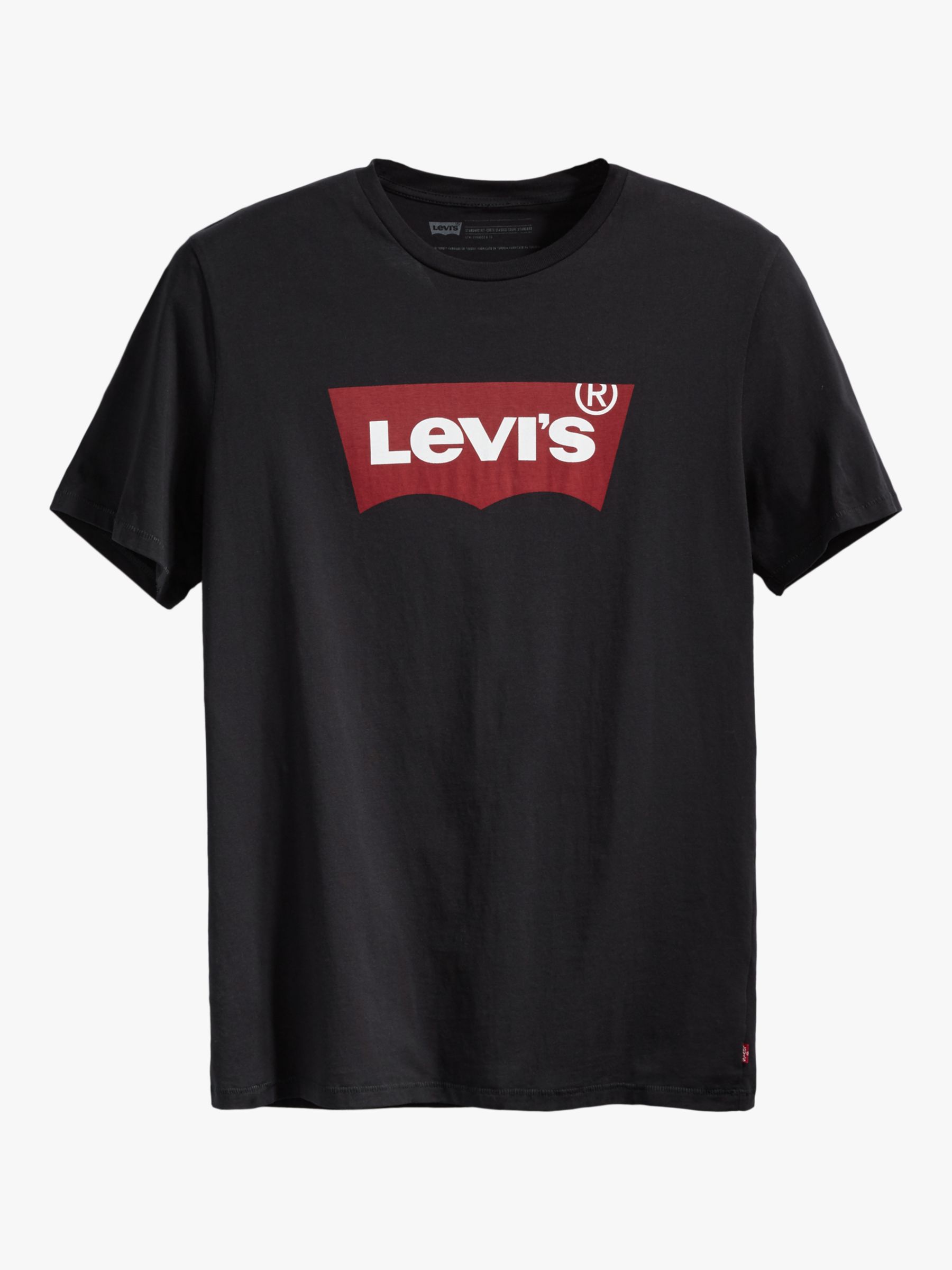 Levi's Batwing Graphic Logo T-Shirt, Black at John Lewis & Partners
