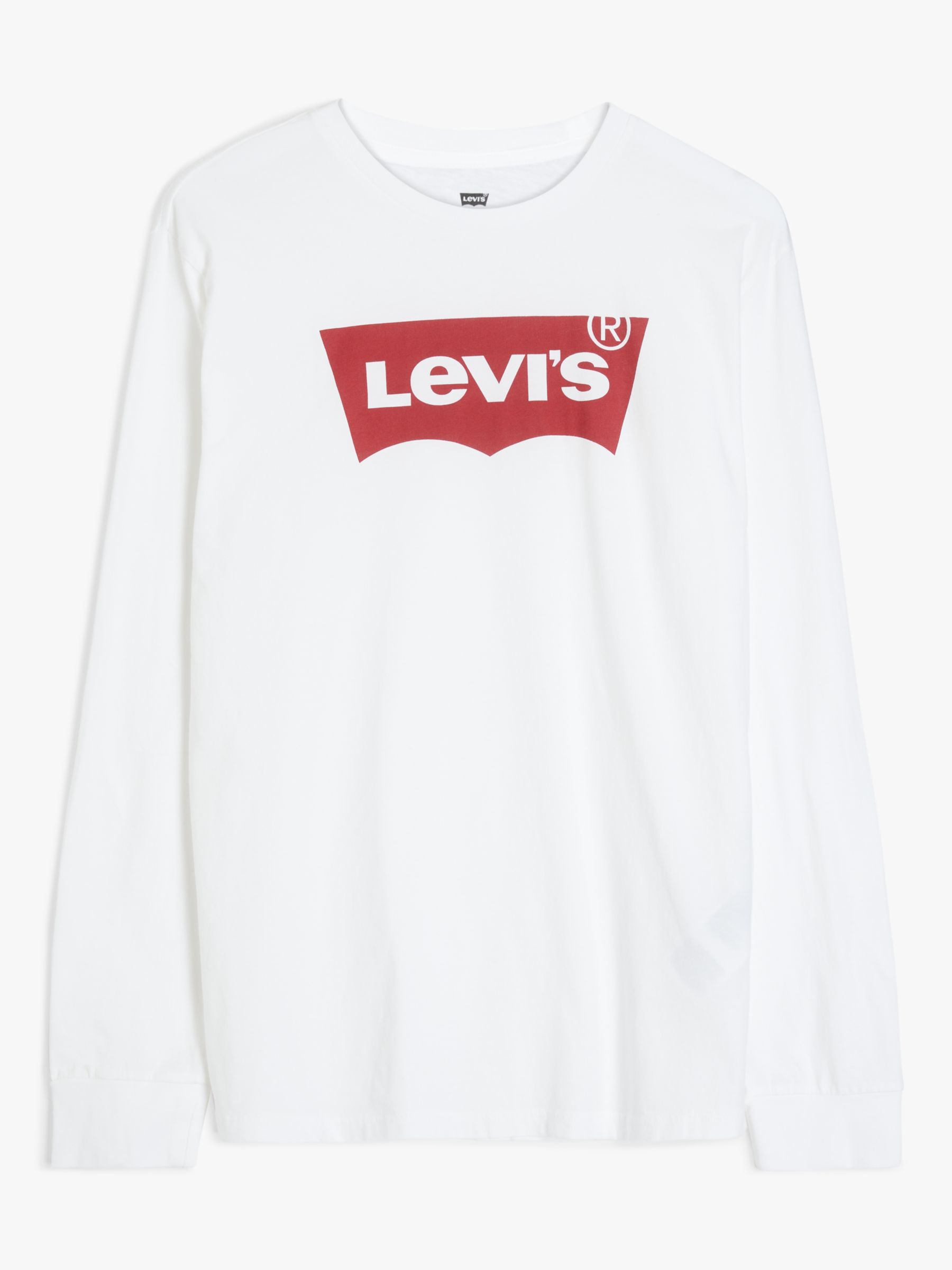 Levi's Batwing Graphic Long Sleeve Logo T-Shirt, White at John Lewis &  Partners