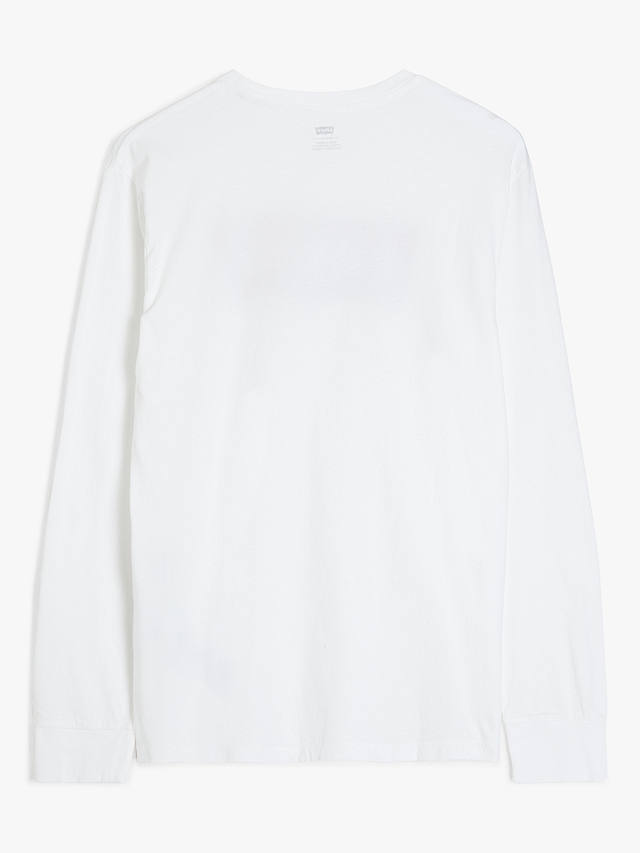 Levi's Batwing Graphic Long Sleeve Logo T-Shirt, White at John Lewis ...