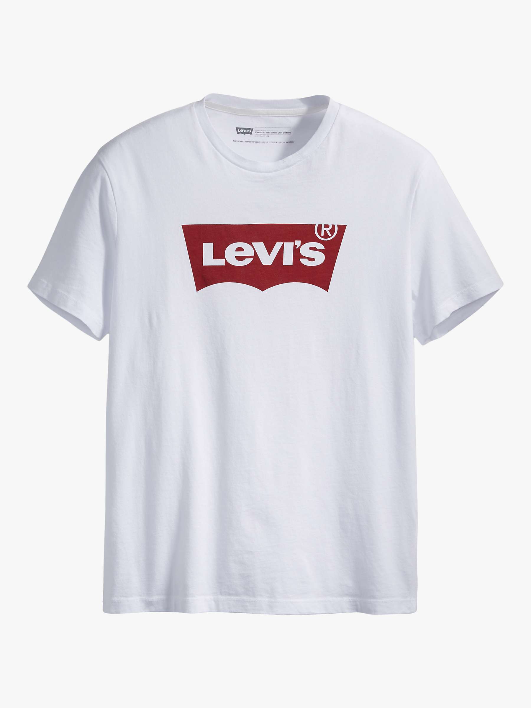 Levi's Batwing Graphic Logo T-Shirt, White at John Lewis & Partners