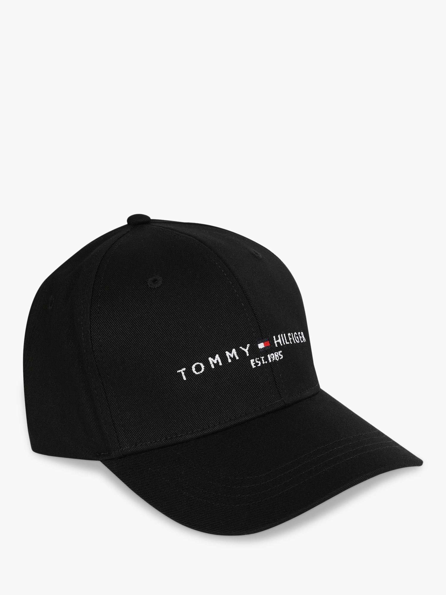 Tommy Hilfiger Organic Cotton Baseball Cap, One Size, Black at John ...
