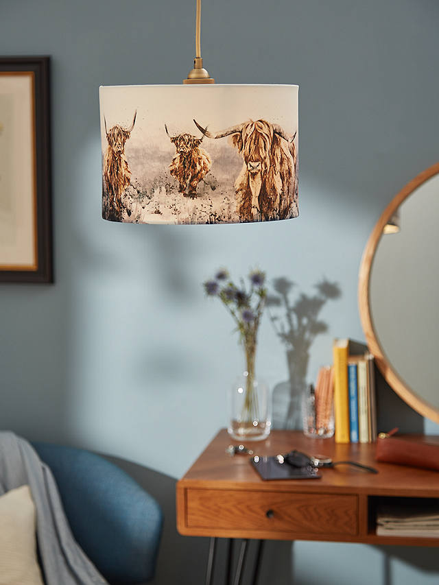 John Lewis Highland Cow Lampshade, Living Room Lamp Shades John Lewis