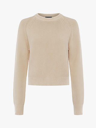 French Connection Lilly Mozart Crew Neck Jumper, Oatmeal Melange