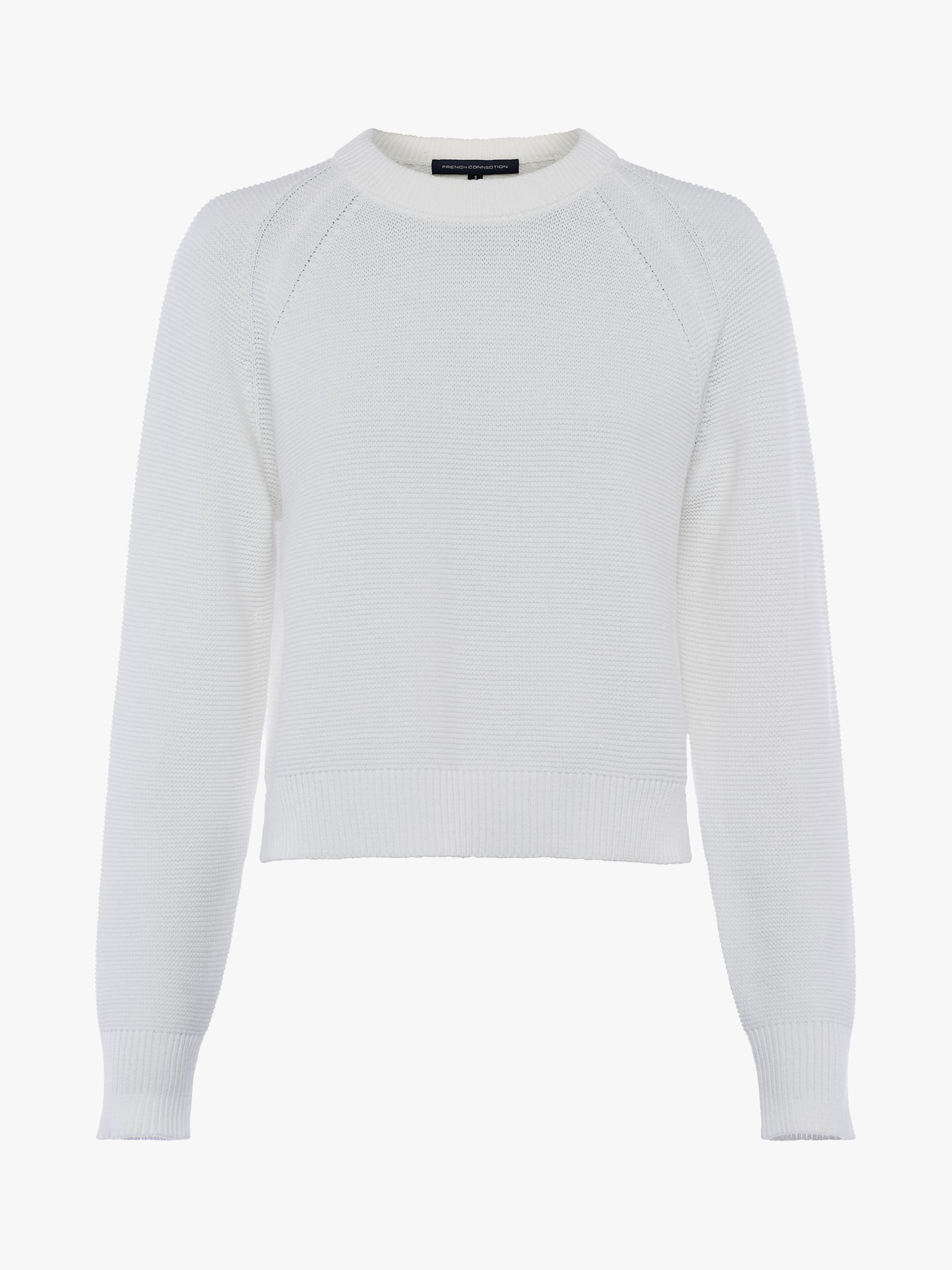French Connection Lilly Mozart Crew Neck Jumper, Summer White at John ...