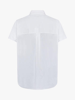 French Connection Cele Rhodes Poplin Short Sleeve Shirt, Linen White