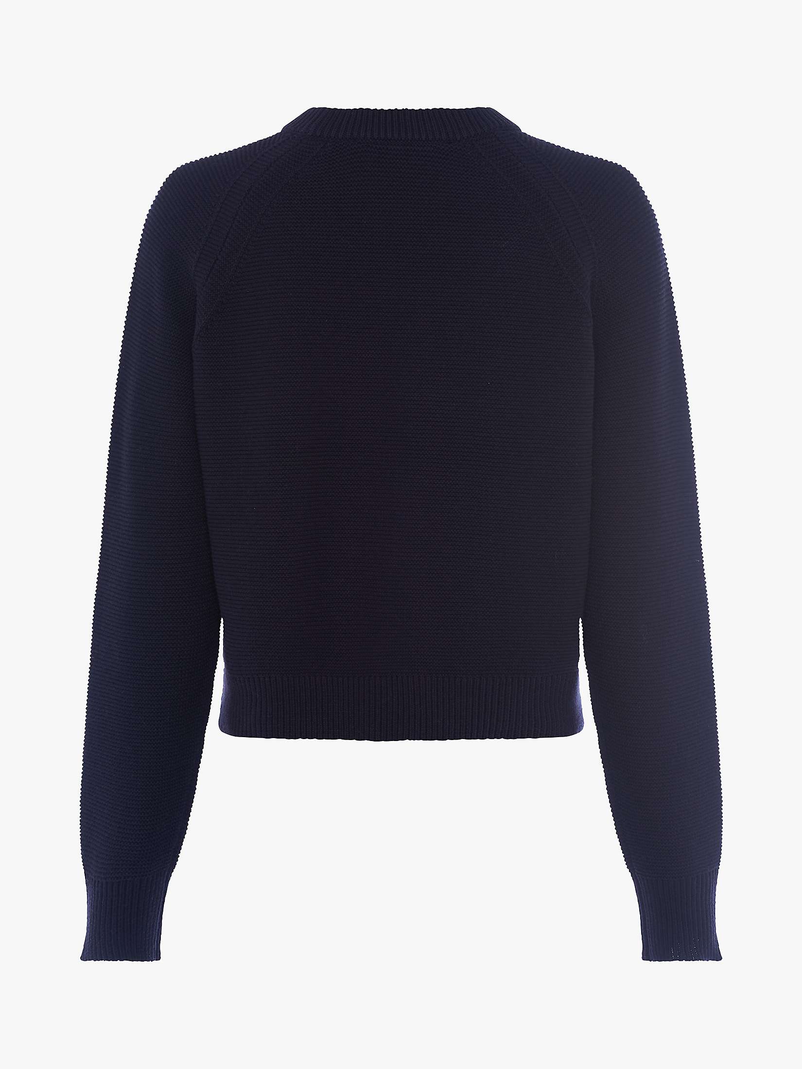 French Connection Lilly Mozart Crew Neck Jumper, Utility Blue at John ...