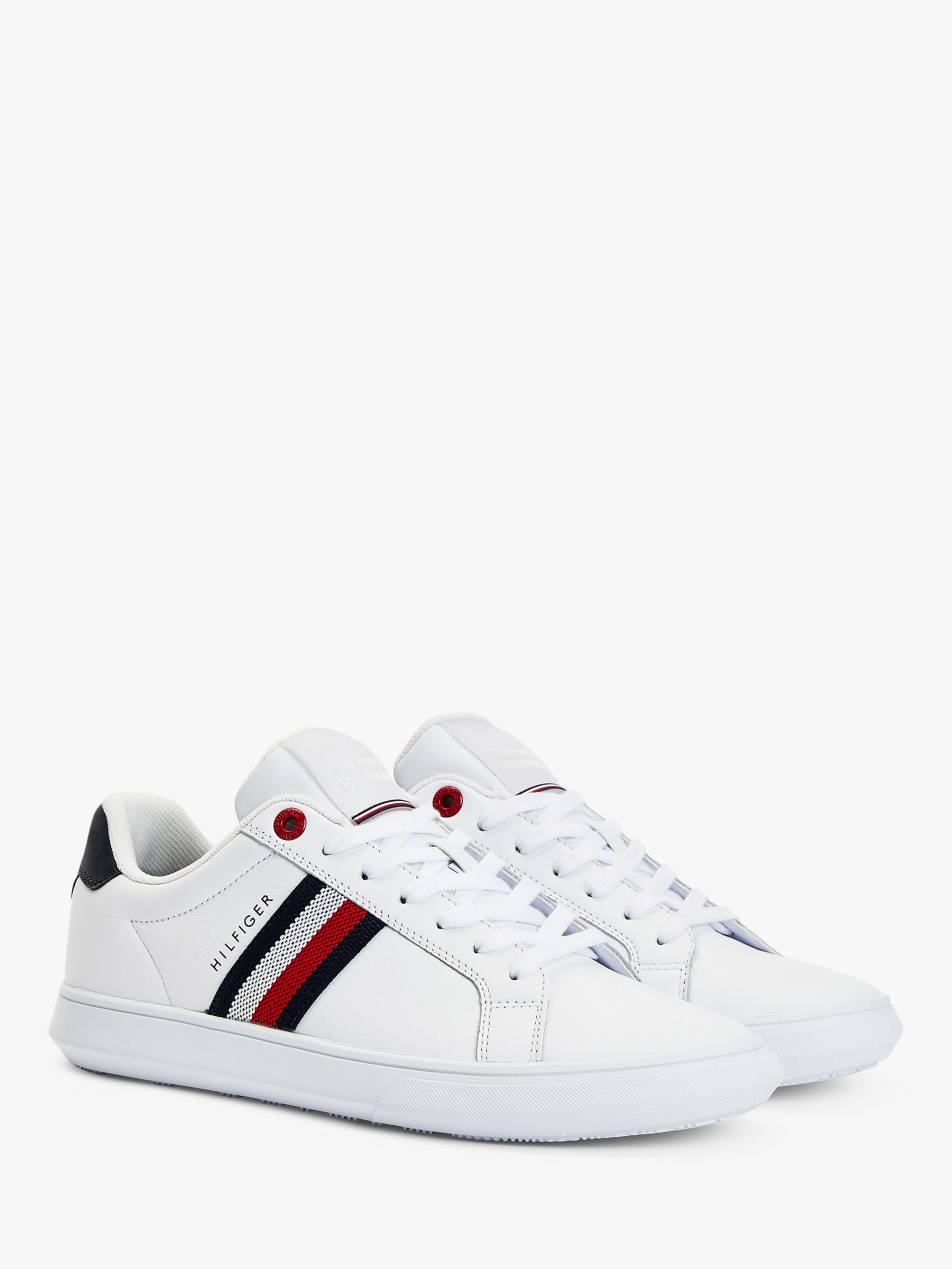 Tommy Hilfiger Essential Trainers, White at John Lewis & Partners