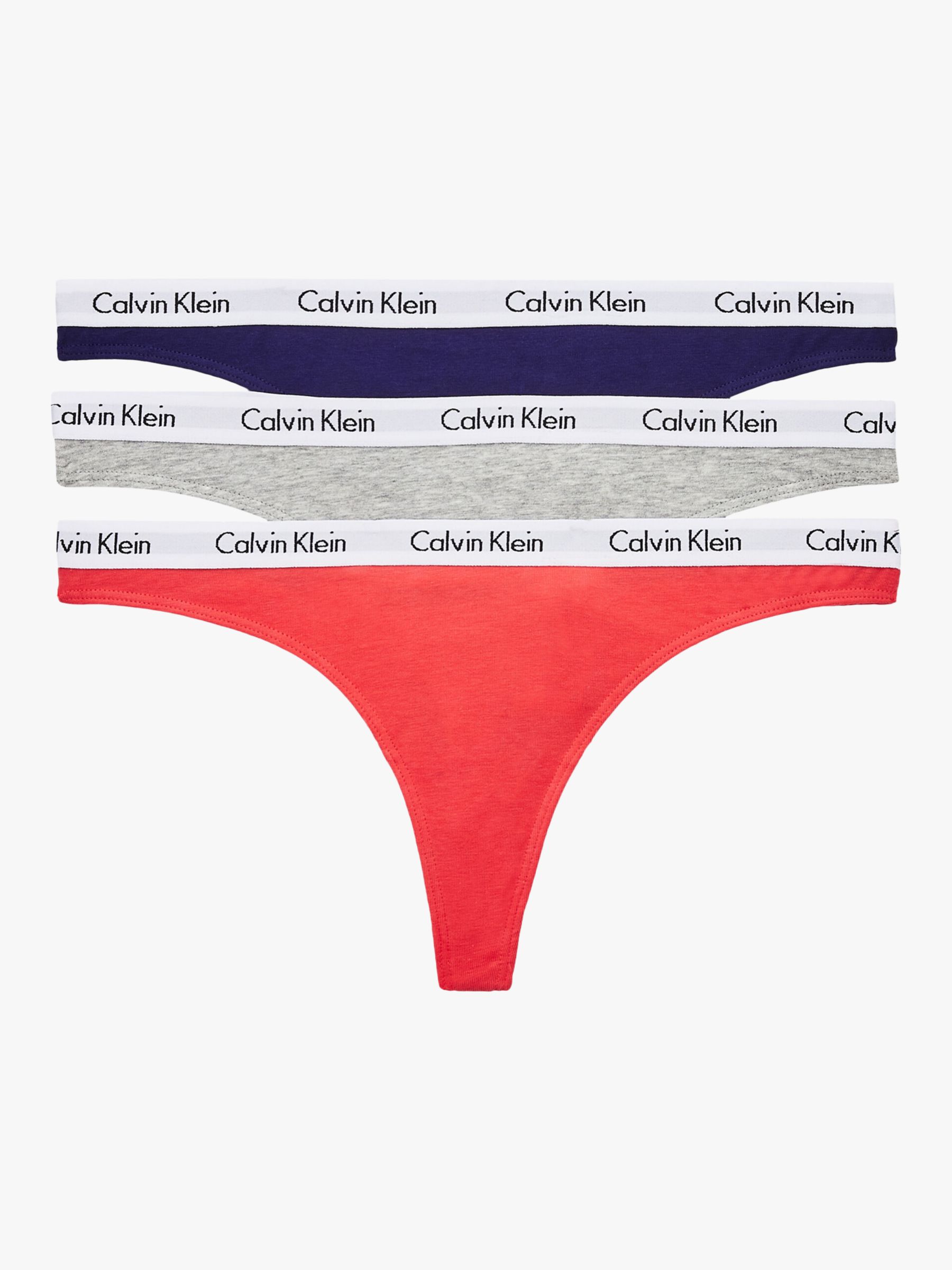 Calvin Klein Carousel Thongs, Pack of 3, Multi
