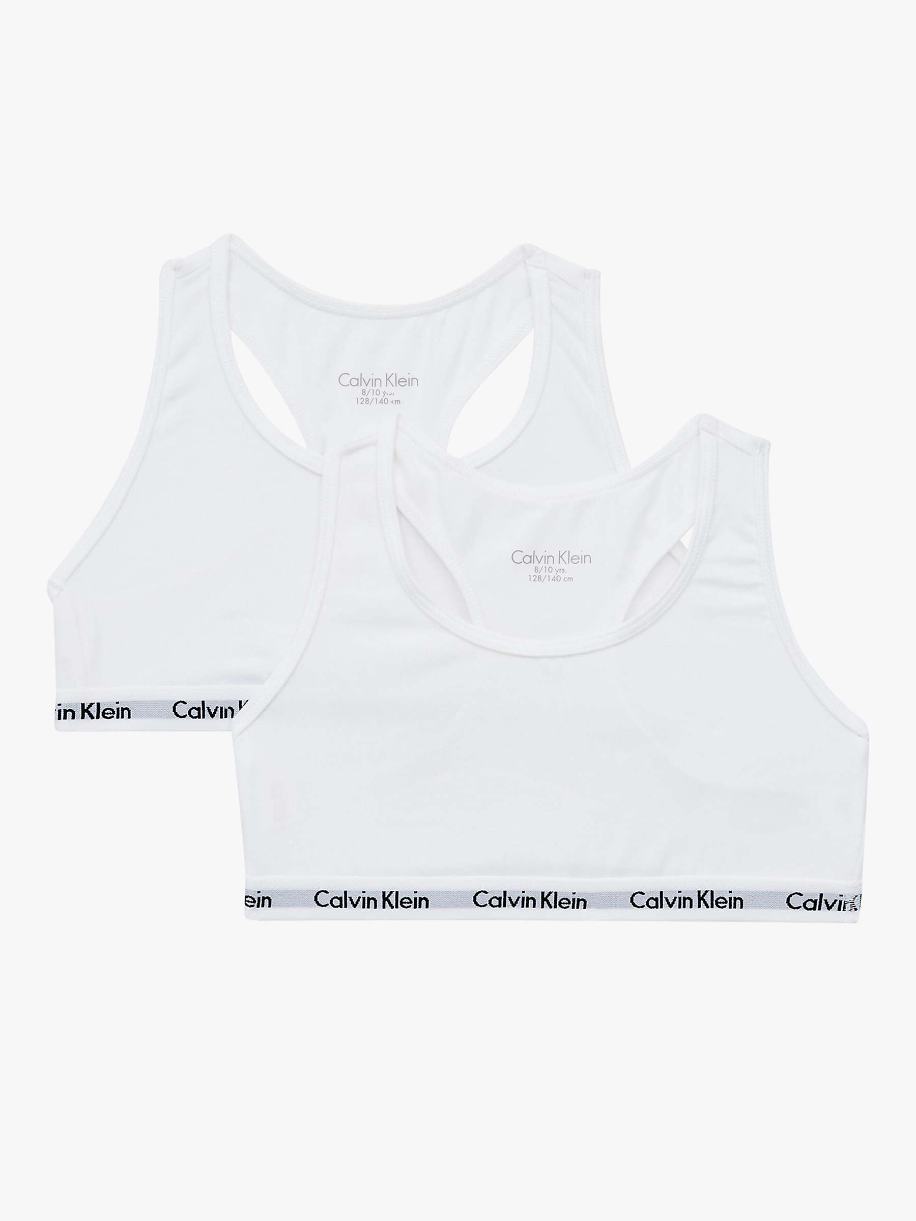 Buy Calvin Klein Kids' Modern Cotton Bralette, Pack of 2, White Online at johnlewis.com