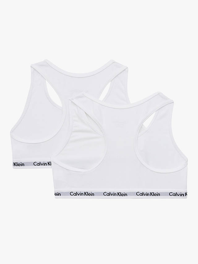 Calvin Klein Kids' Modern Cotton Bralette, Pack of 2, White