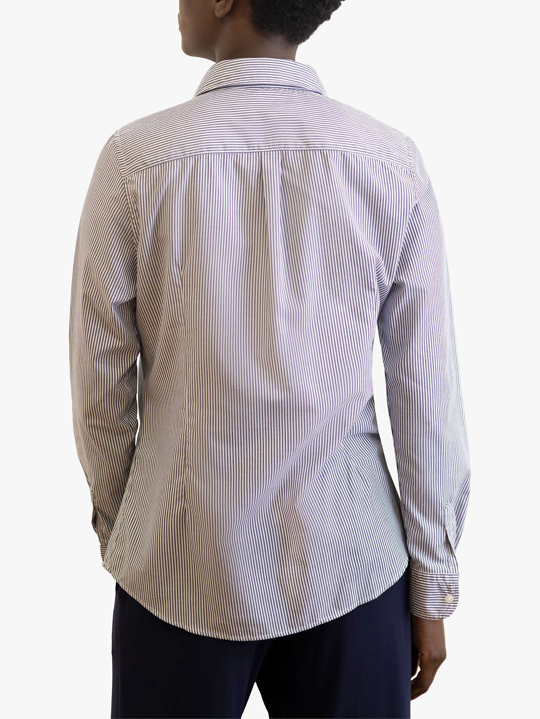 NRBY Simone Striped Shirt, Navy/White at John Lewis & Partners