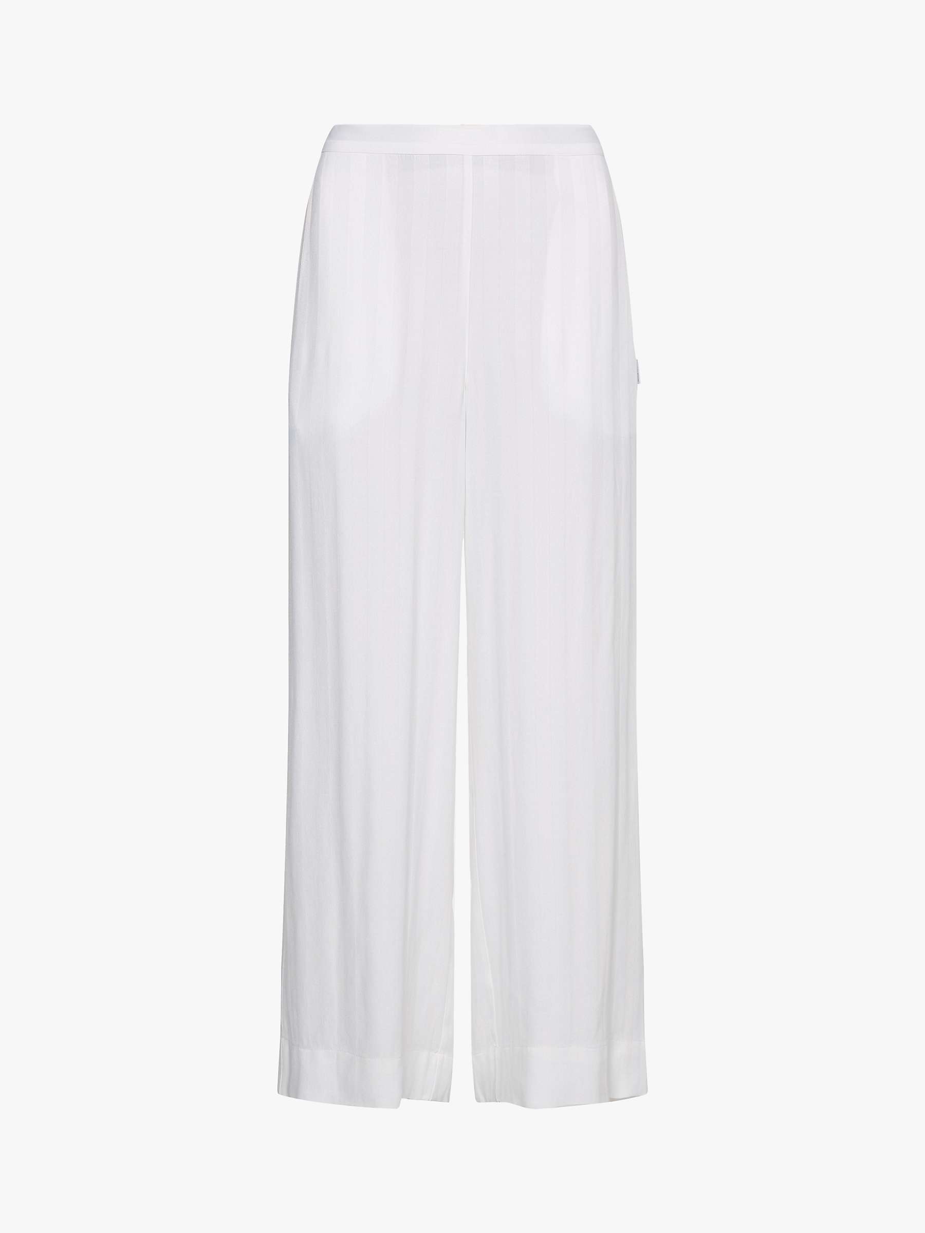 Calvin Klein Straight Leg Woven Pyjama Bottoms, White at John Lewis ...