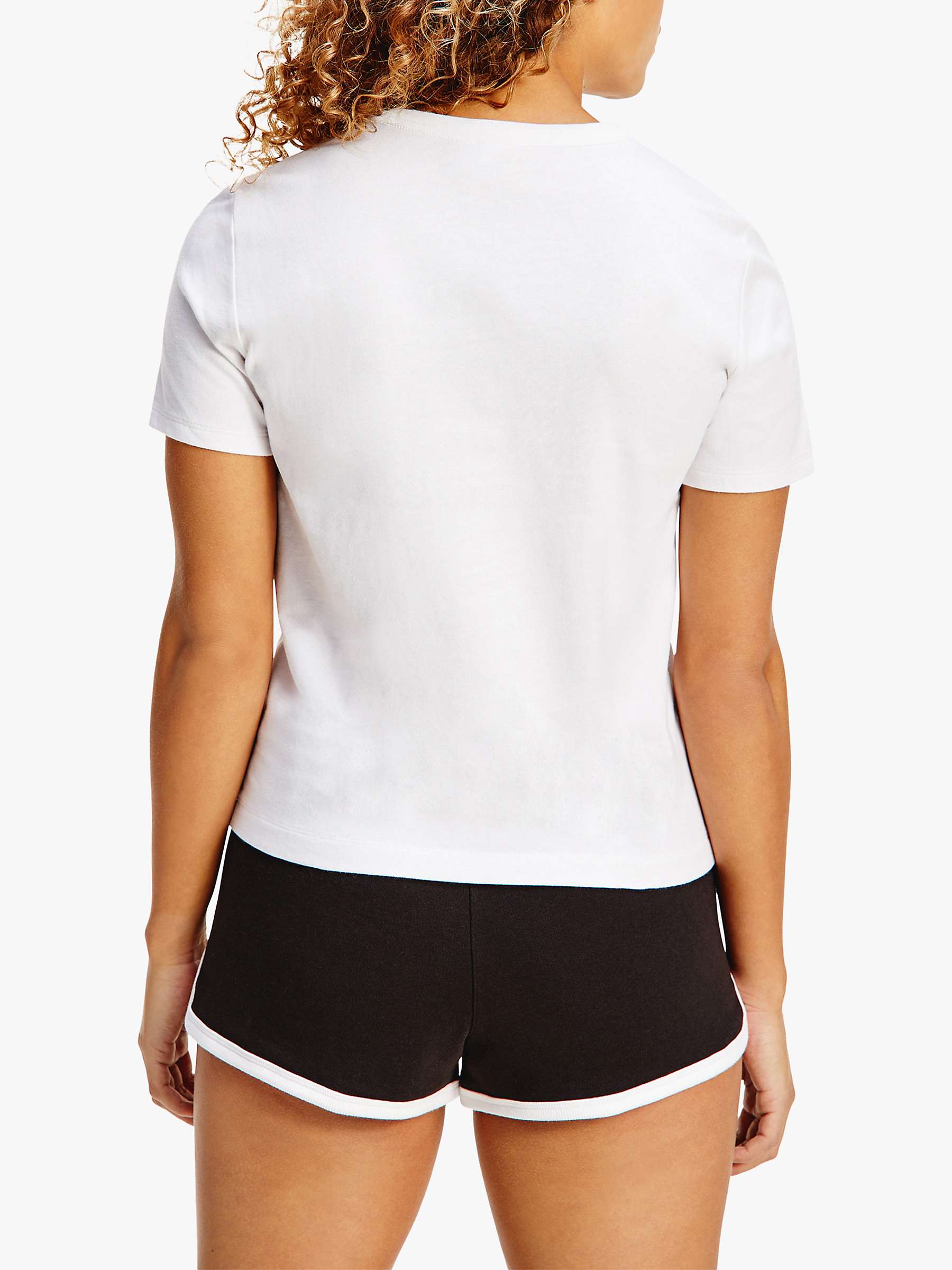 Calvin Klein Modern Cotton Pride Short Pyjama Set, White/Black at John ...