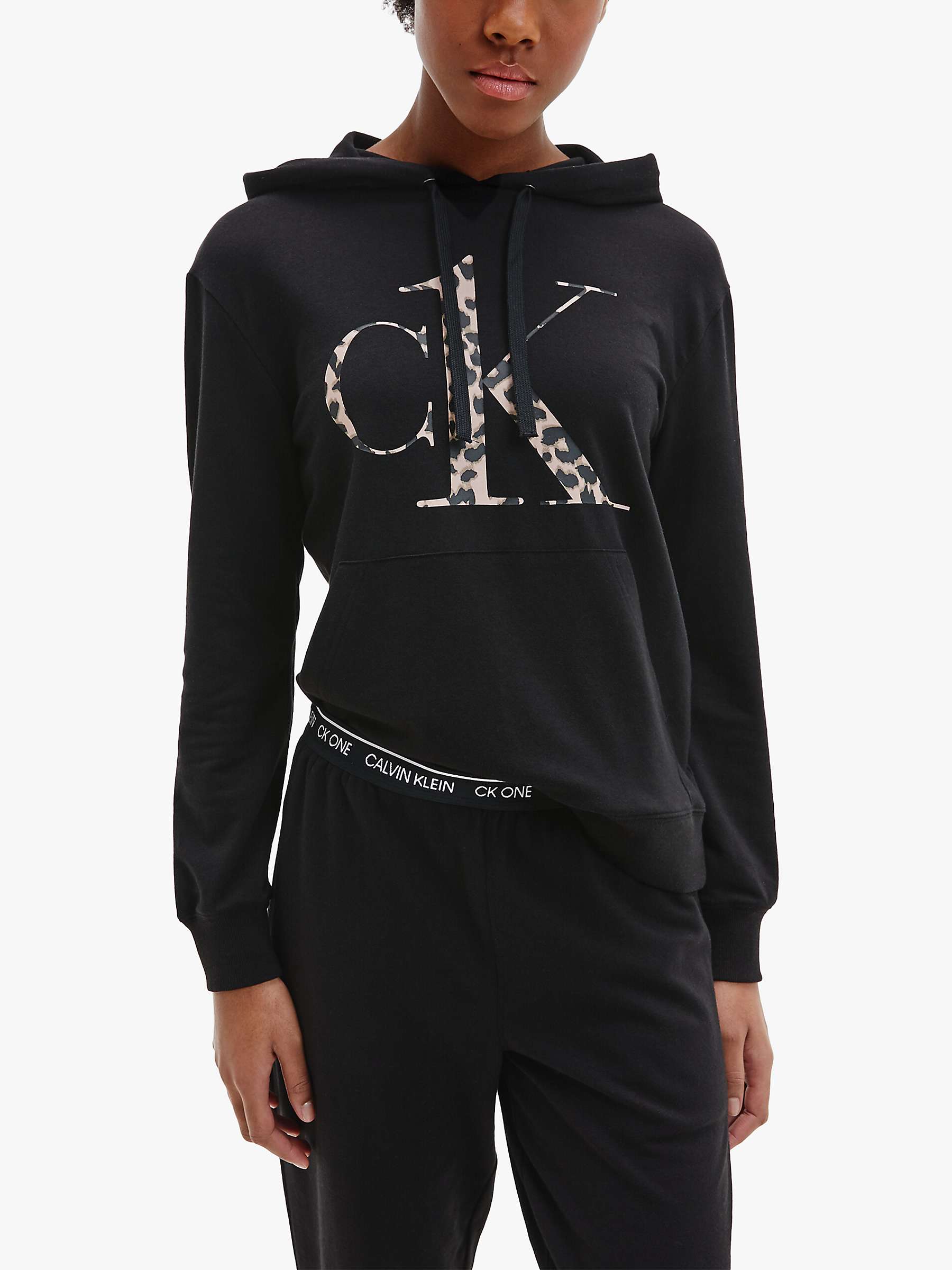 Buy Calvin Klein CK One Glisten Hoodie, Black Online at johnlewis.com