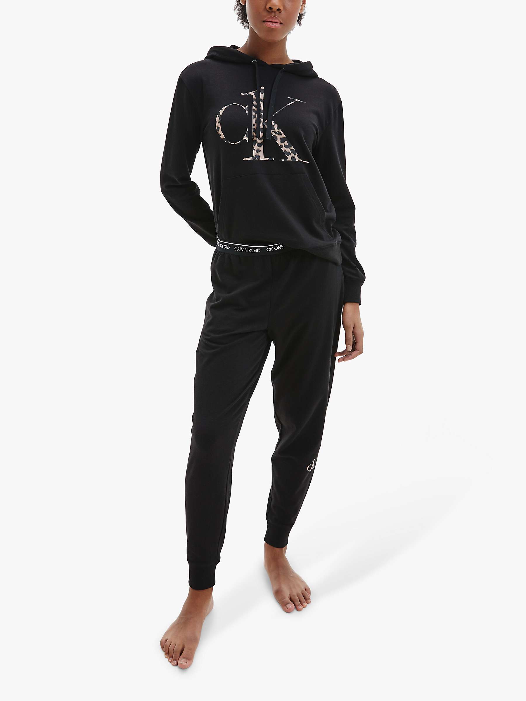 Buy Calvin Klein CK One Glisten Hoodie, Black Online at johnlewis.com