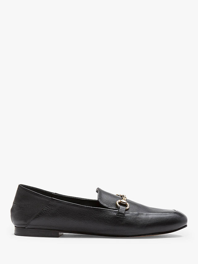Mint Velvet Camille Leather Loafers, Black Black