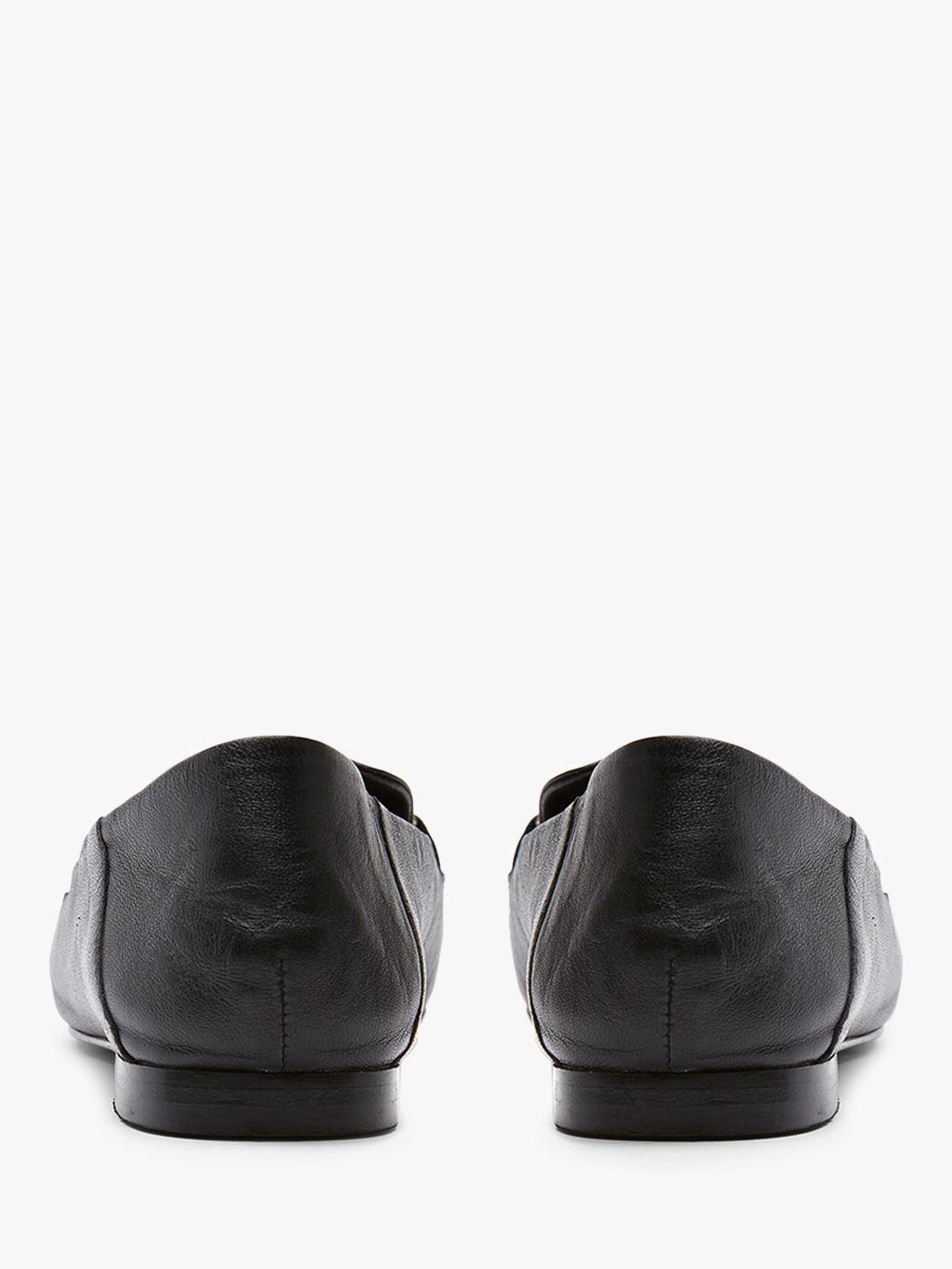 Mint Velvet Camille Leather Loafers, Black Black at John Lewis & Partners