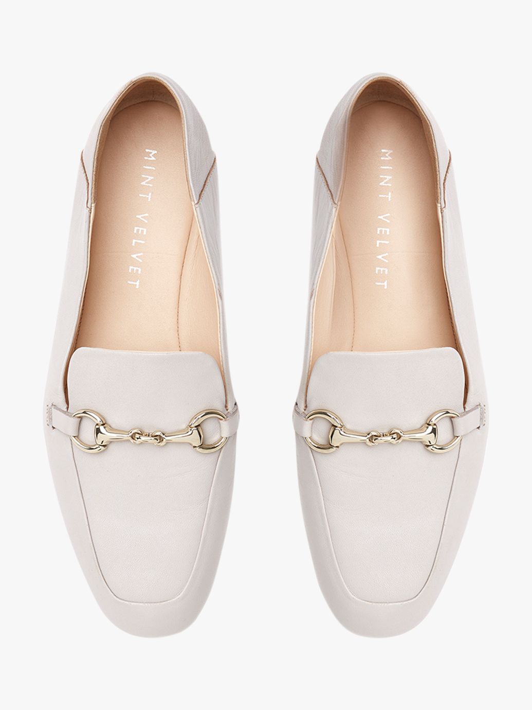 Velvet Camille Leather Loafers, Stone at John Lewis & Partners