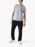 Lacoste L.12.12 Classic Regular Fit Short Sleeve Polo Shirt, Silver Chine