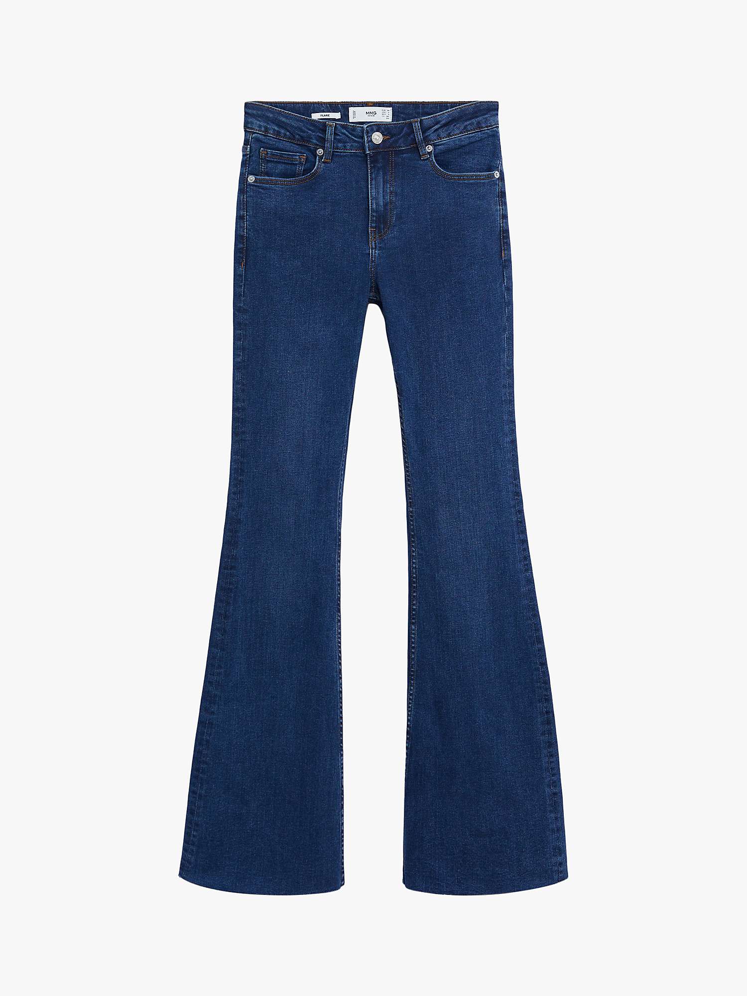 Mango Flared Jeans, Open Blue at John Lewis & Partners
