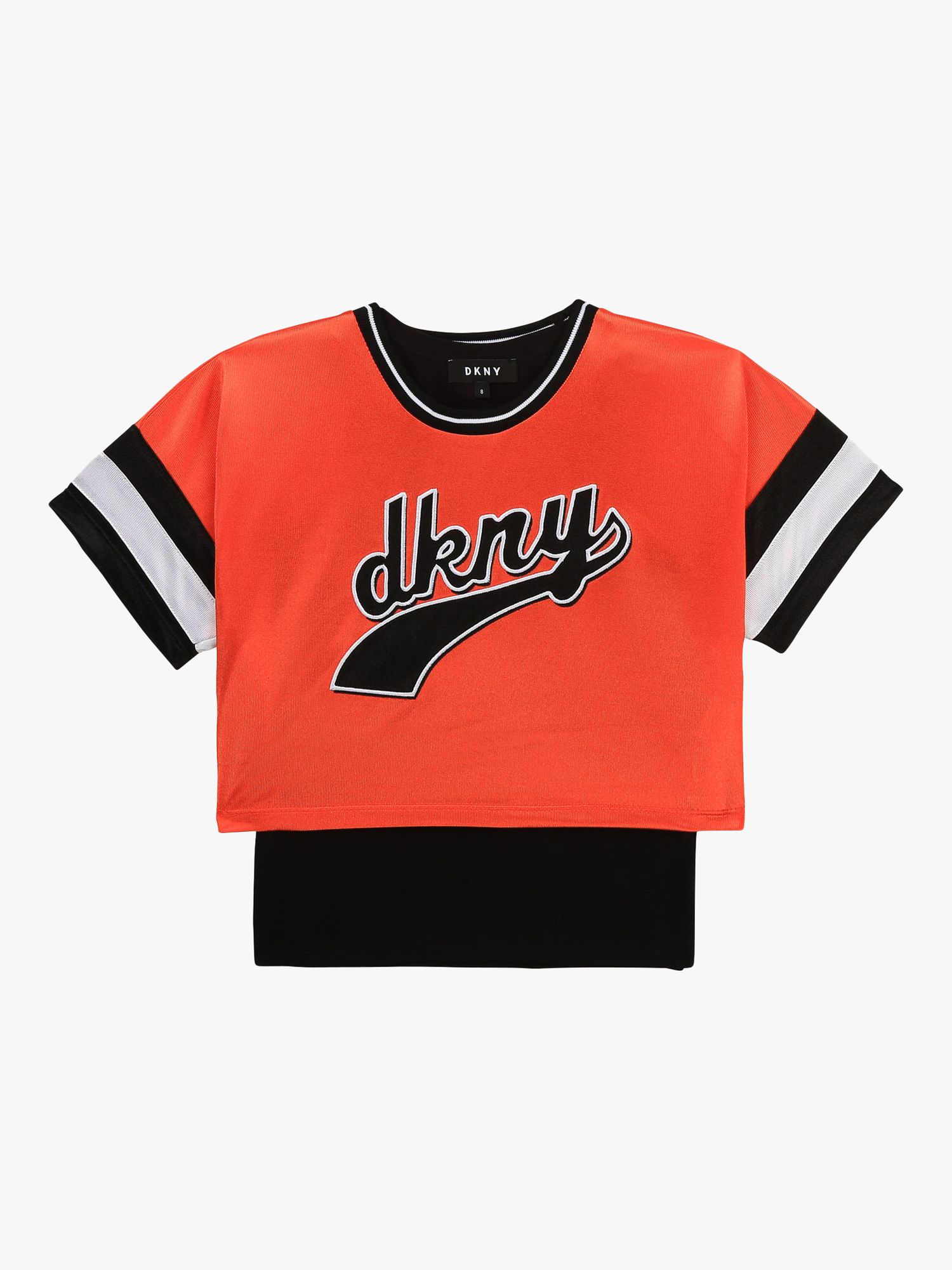 DKNY Kids' Vest & Jersey Top, Poppy, 4 years