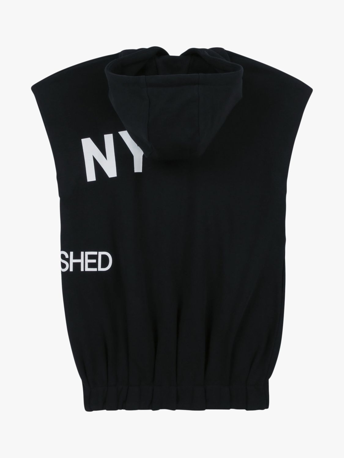 DKNY Kids' Hooded Fleece Dress, Black, 4 years
