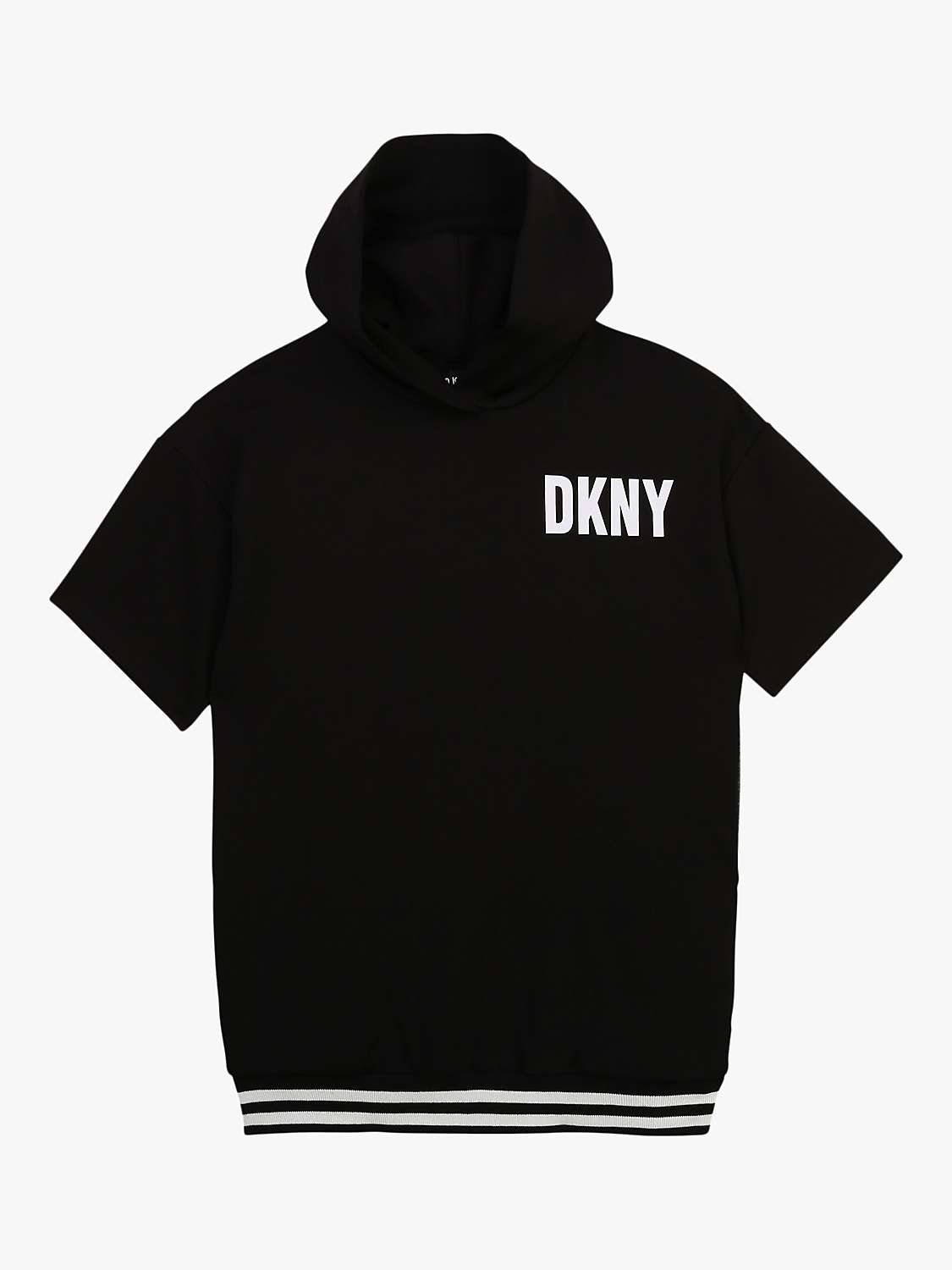 Buy DKNY Children's Denim Back Hoodie Dress, Black Online at johnlewis.com