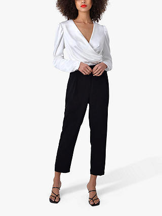 Ro&Zo Cropped Tailored Trousers, Black