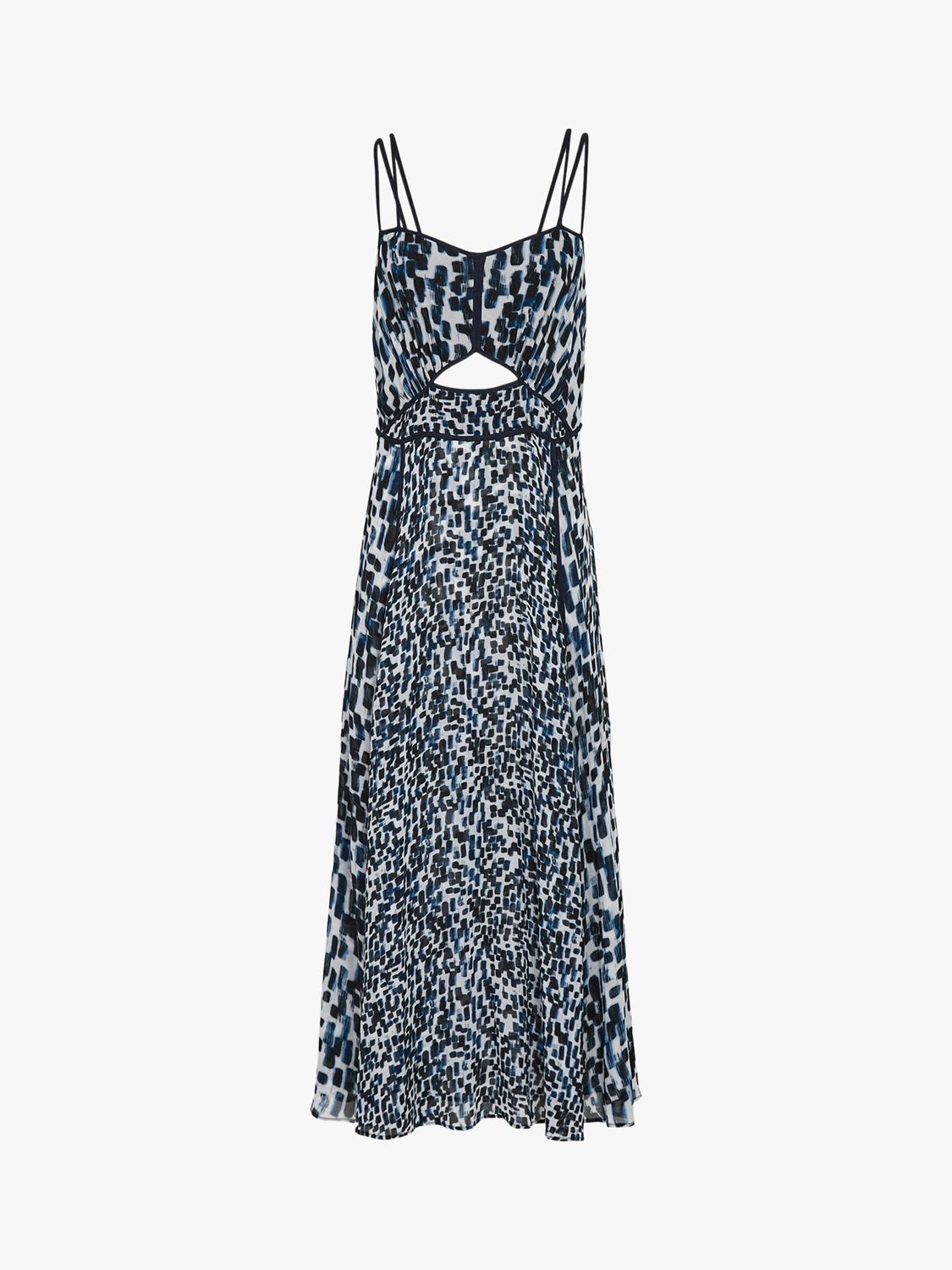 Reiss Nerissa Midi Print Dress, Blue