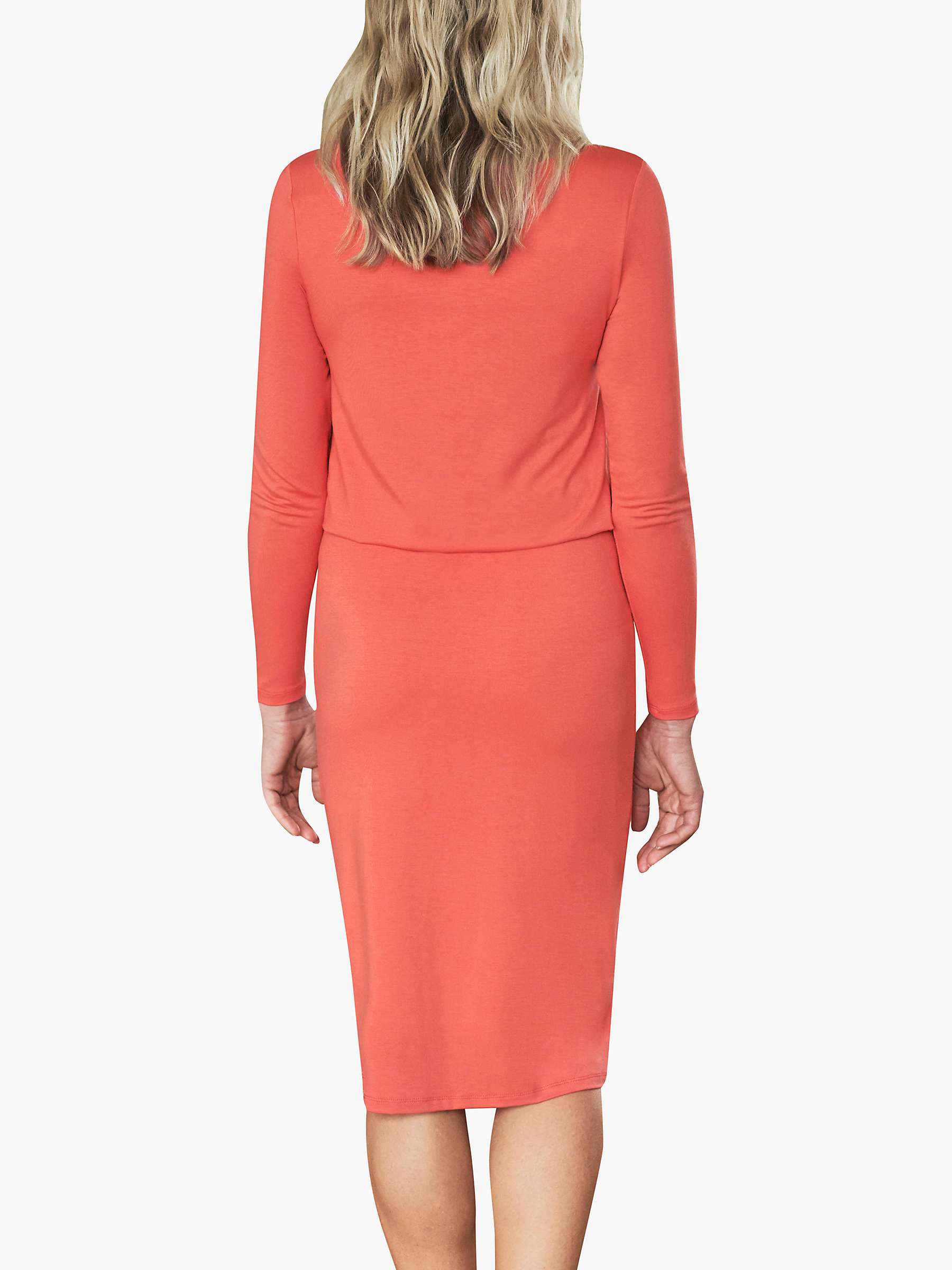 Buy Pure Collection Blouson Jersey Dress, Tulip Pink Online at johnlewis.com