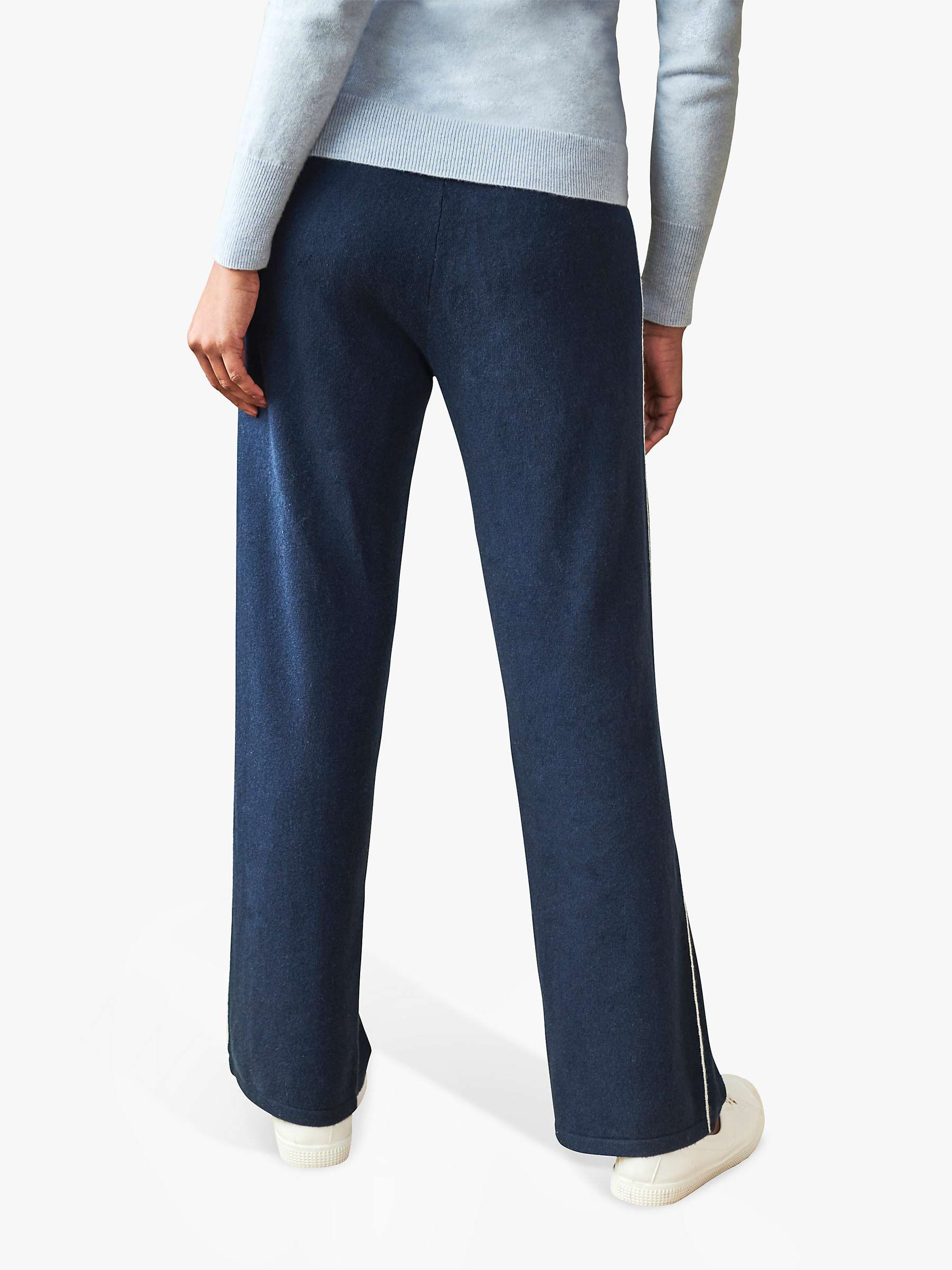 Buy Pure Collection Cashmere Joggers, Navy Tipped Online at johnlewis.com