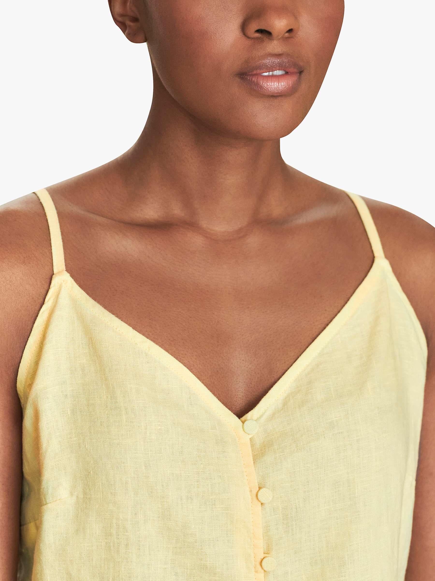 Buy Pure Collection Linen Button Front Camisole Online at johnlewis.com