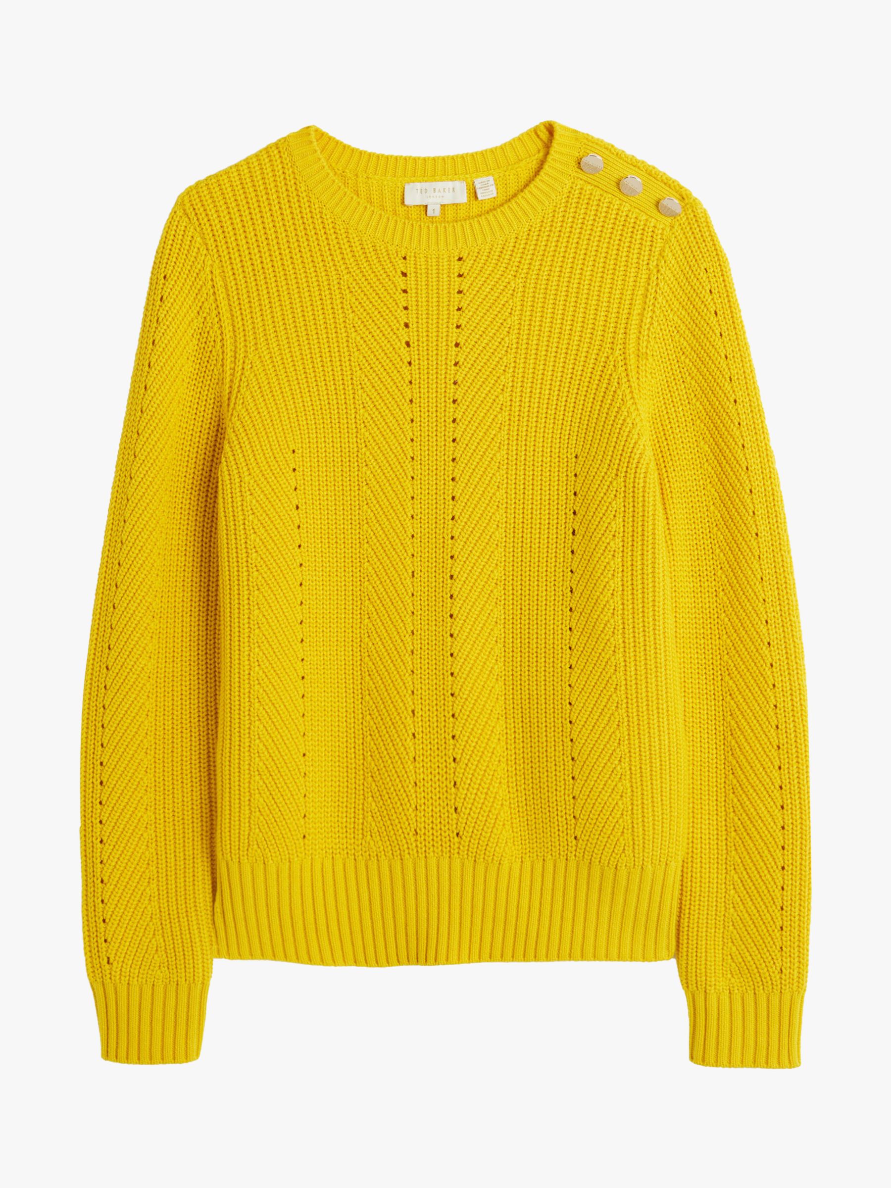 Ted Baker Hendrik Ribbed Jumper, Mid Yellow