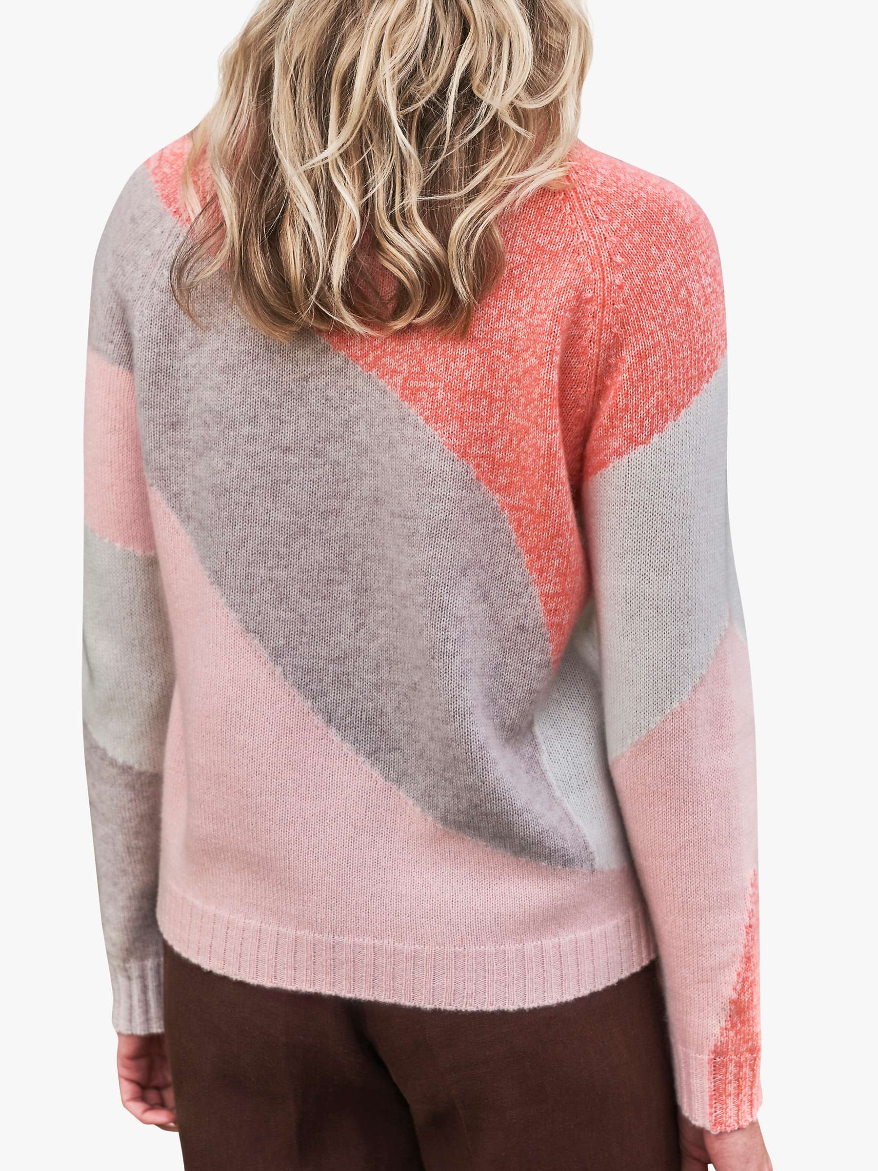 Buy Pure Collection Abstract Intarsia Lofty Cashmere Jumper, Multi Online at johnlewis.com