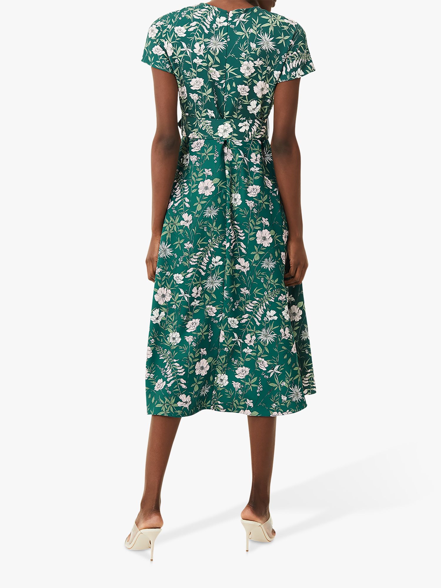 Phase Eight Dee Floral Dress, Bottle Green at John Lewis & Partners