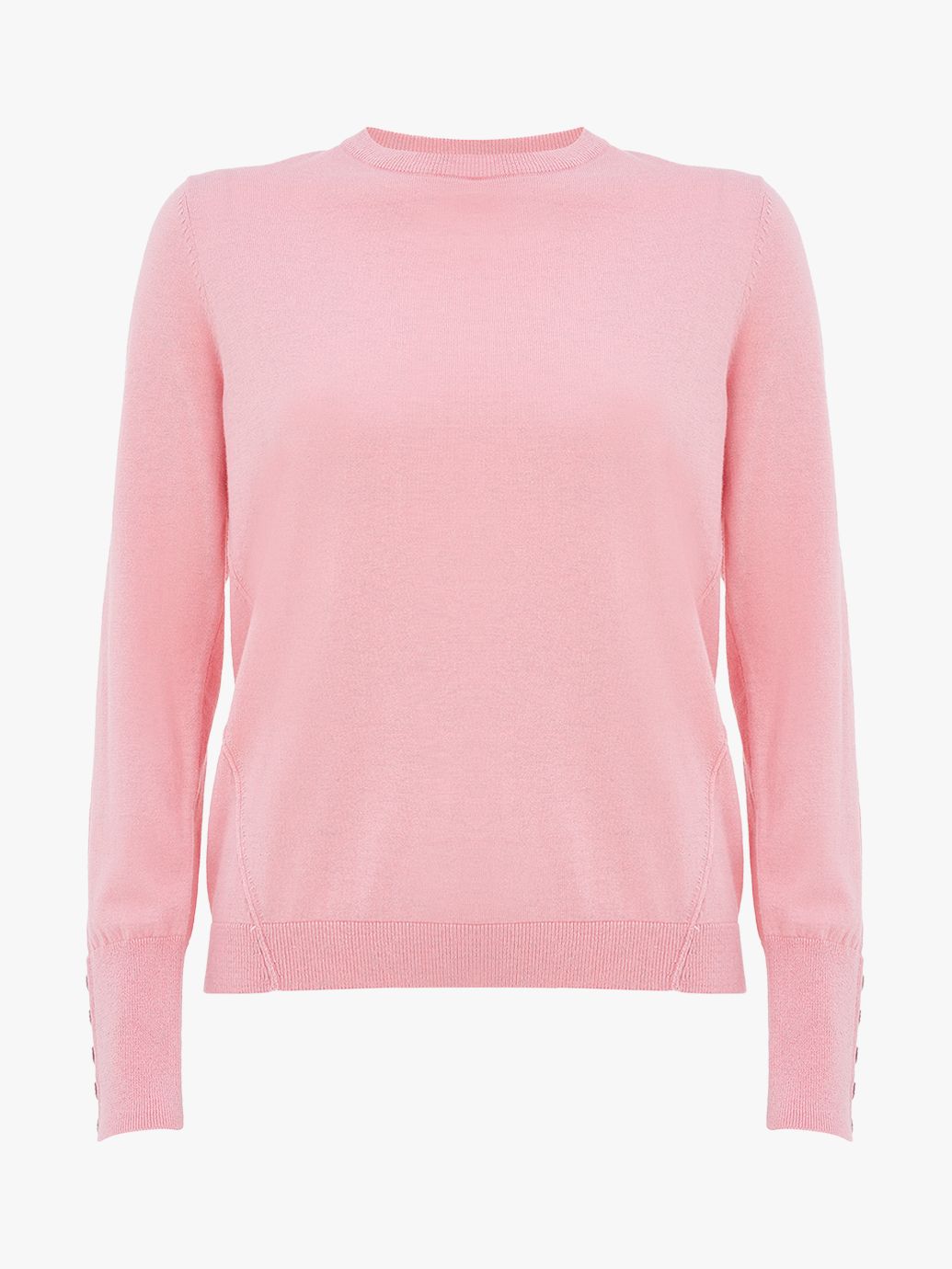 Mint Velvet Crew Jumper, Pink at John Lewis & Partners