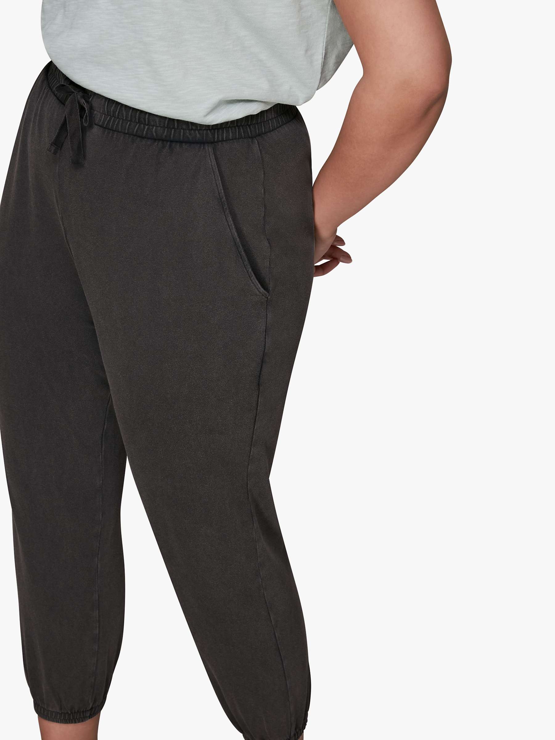 Buy Whistles Cropped Joggers, Washed Black Online at johnlewis.com