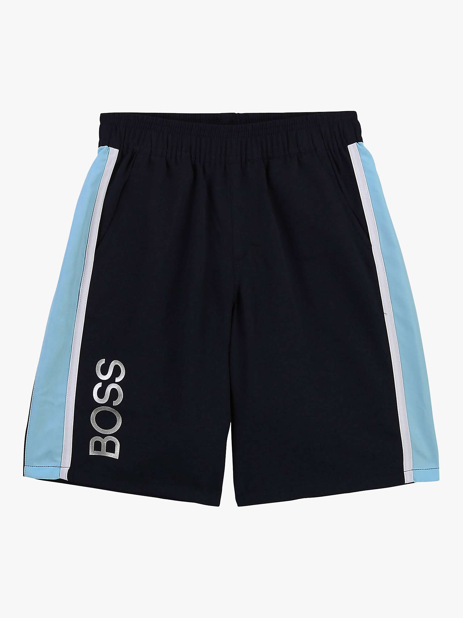Buy HUGO BOSS Kids' Logo Bermuda Shorts, Navy Online at johnlewis.com