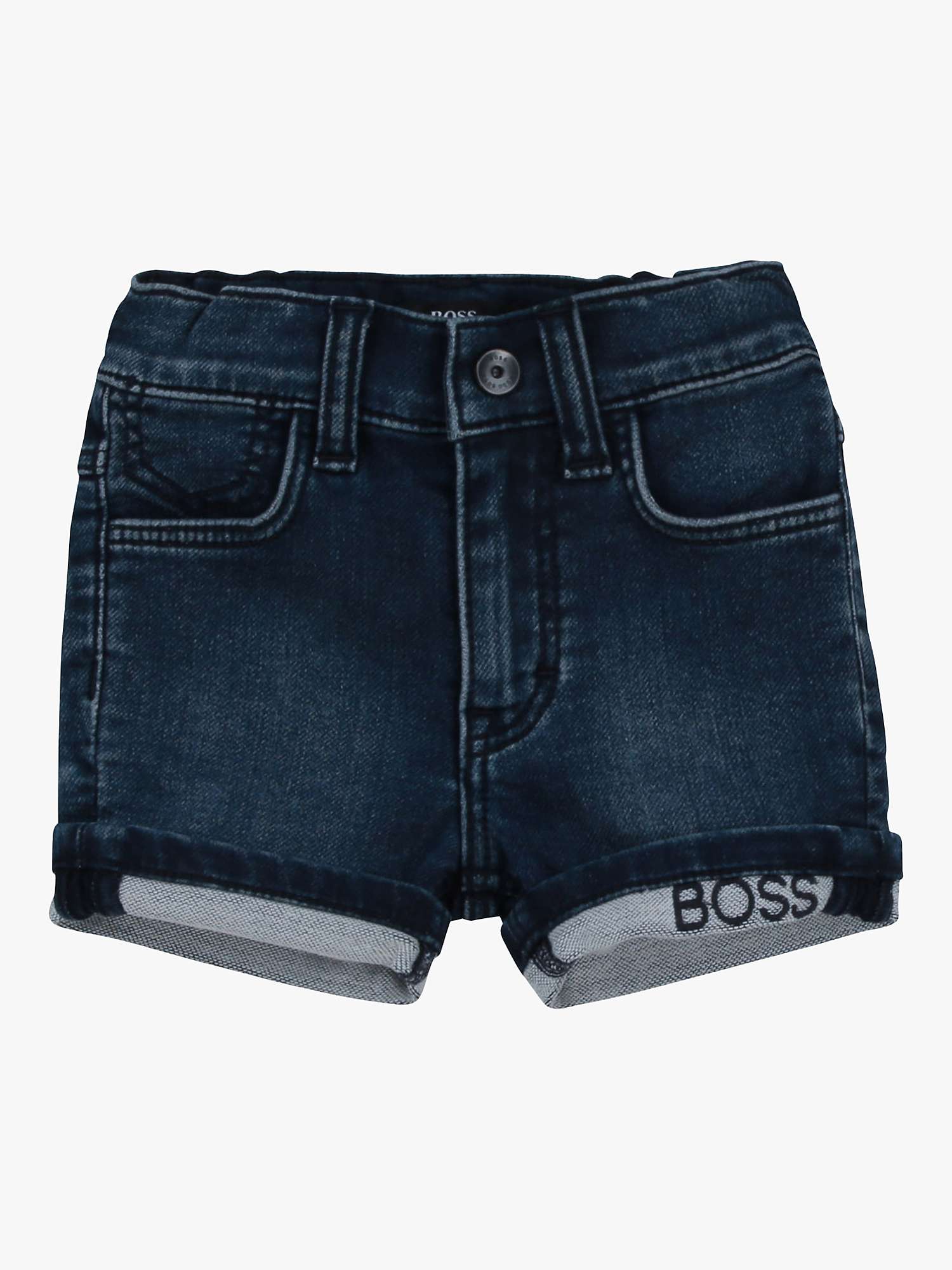 Buy HUGO BOSS Baby Denim Bermuda Shorts, Stone Online at johnlewis.com