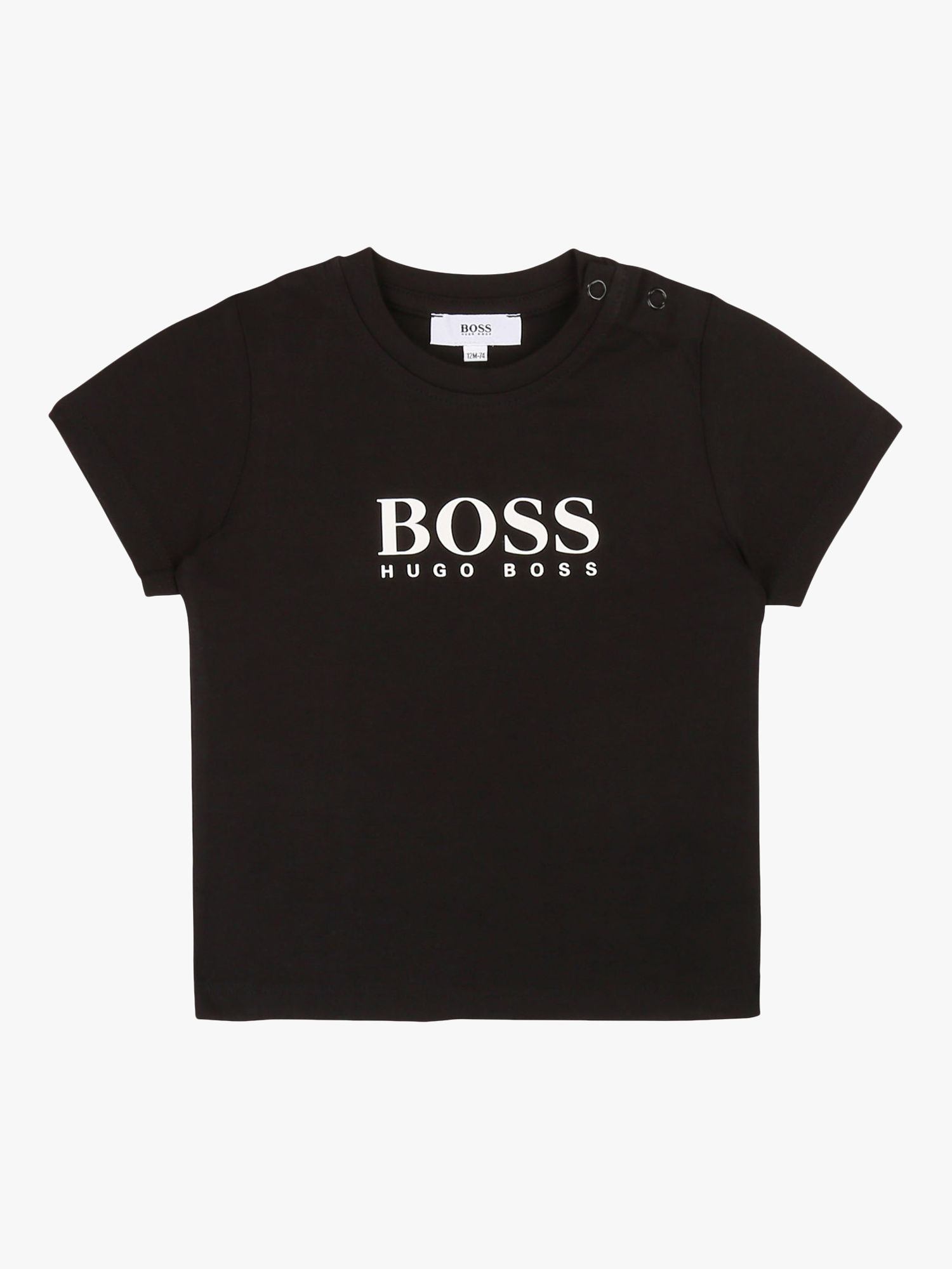 HUGO BOSS Baby Logo Short Sleeved Tee, Black
