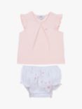 HUGO BOSS Baby T-Shirt & Bloomers Set, Pink/White