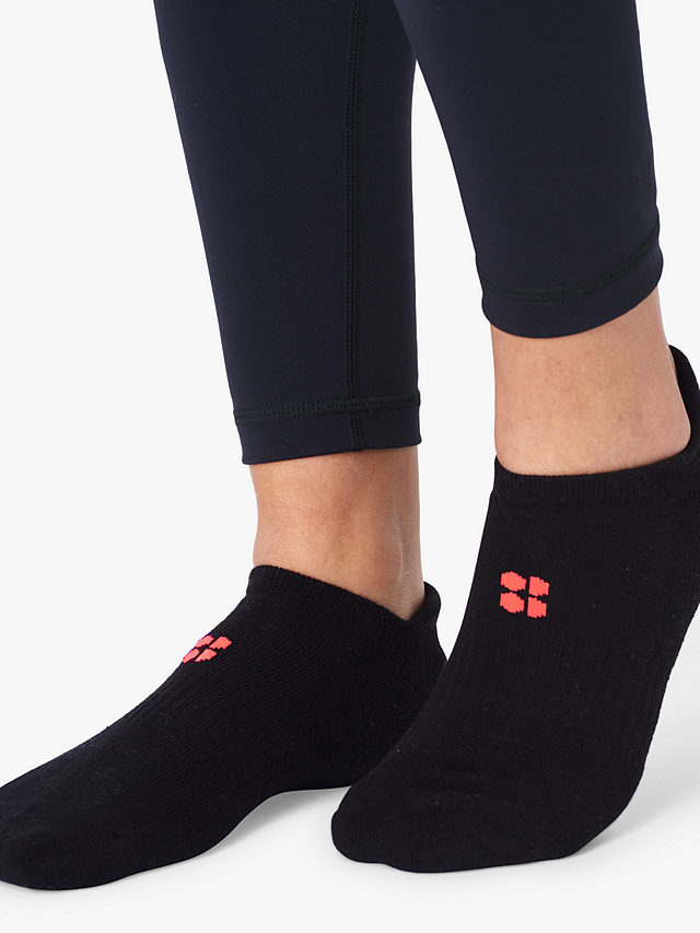 Sweaty Betty Workout Trainer Socks, Pack of 3, Ultra Black Camo Print, S-M