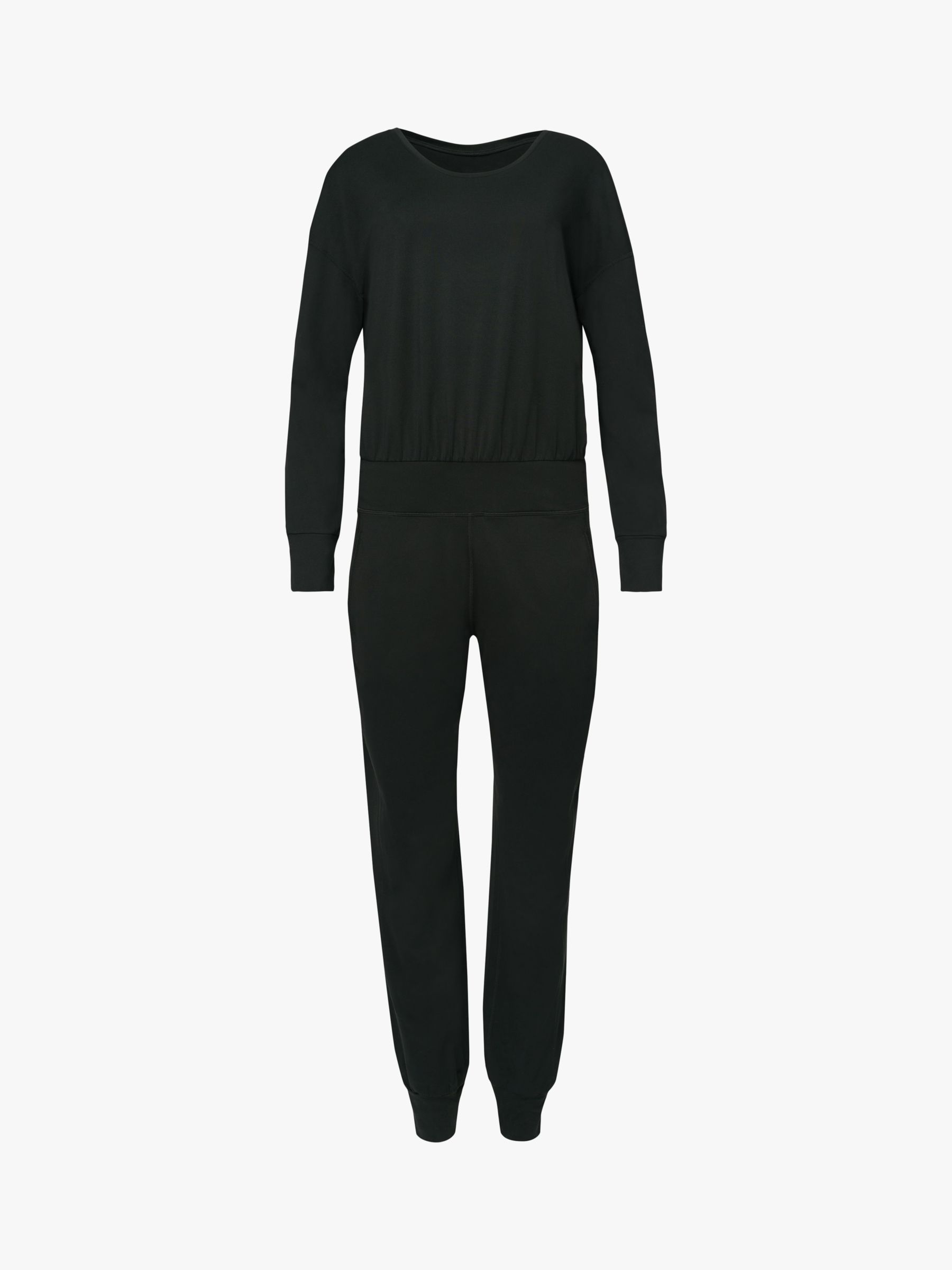 Sweaty Betty Gary Long Sleeve Jumpsuit, Black at John Lewis & Partners