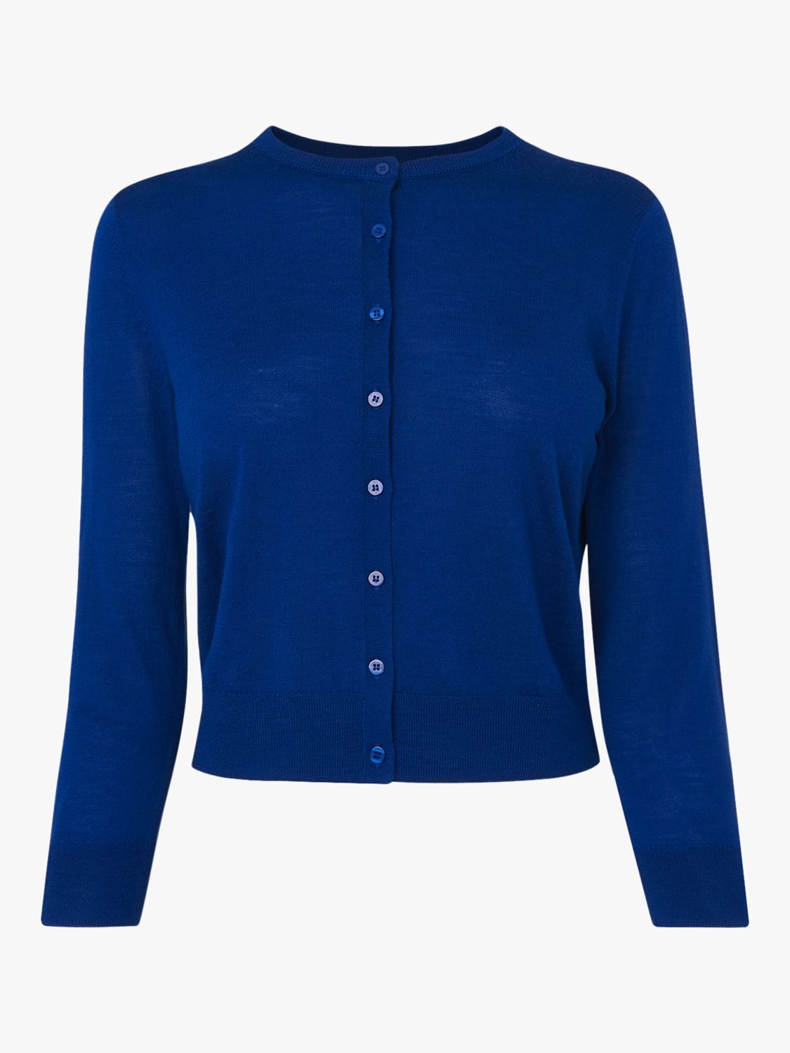 L.K Bennett Bonnie Merino Wool Cardigan, Cobalt