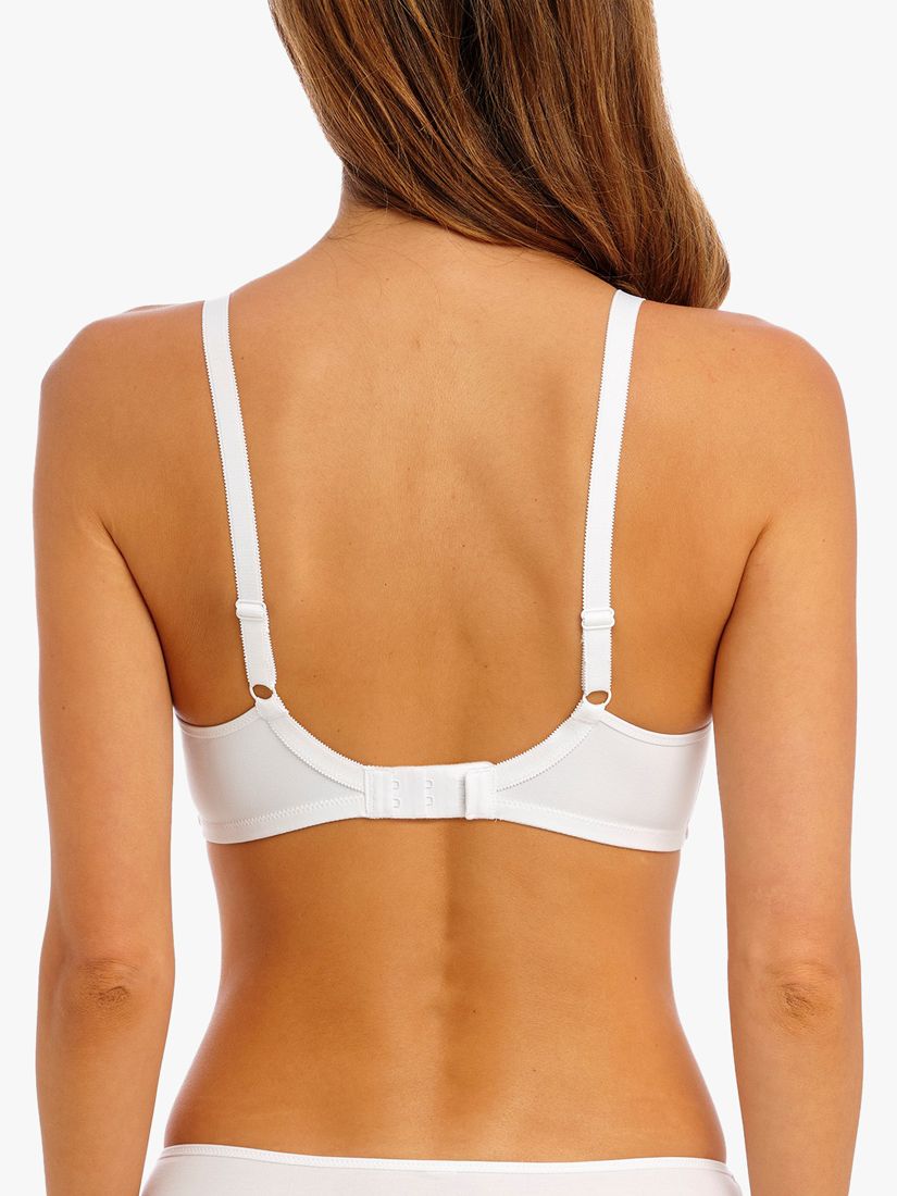 Wacoal Lisse Underwired Seamless Lace Bra, White at John Lewis