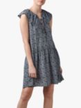 Rebecca Taylor Sleeveless Vine Print Mini Dress, Storm Blue