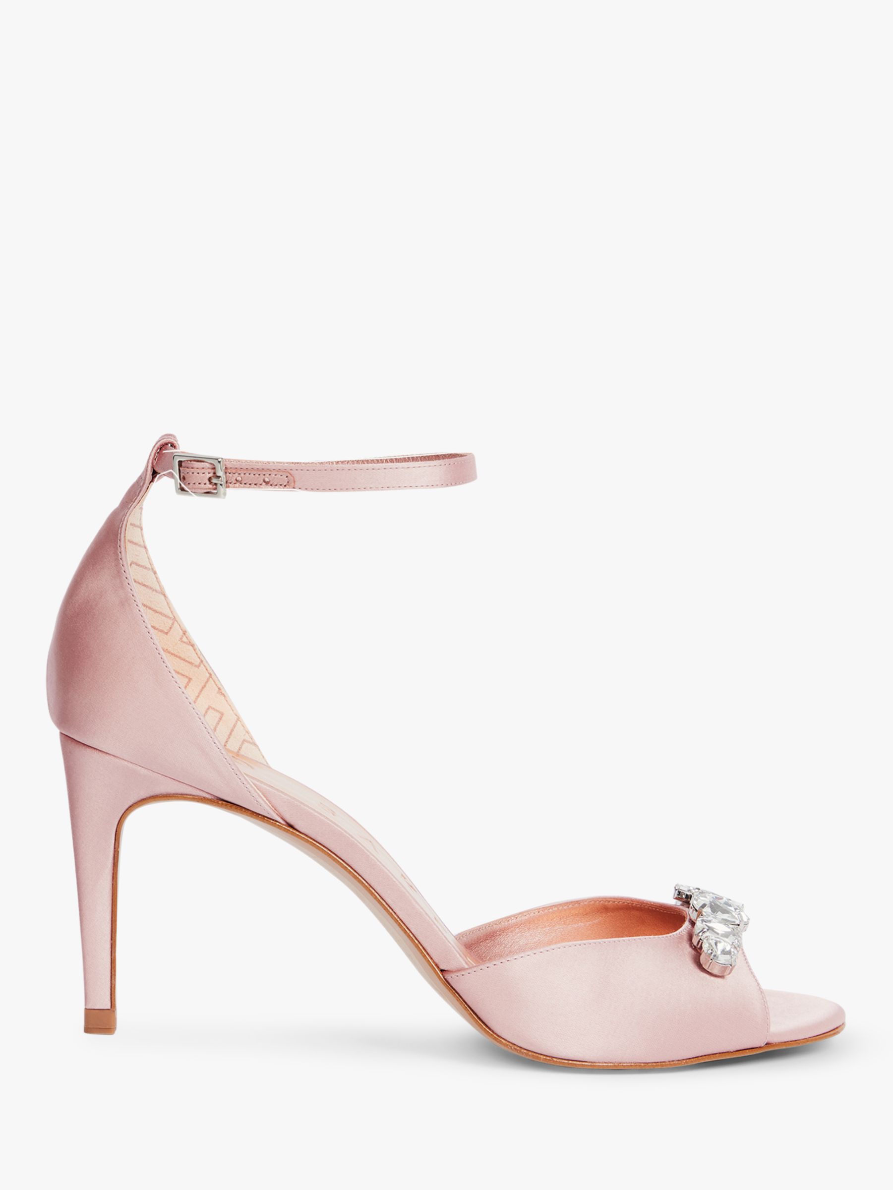 Ted Baker Gleamy Embellished Crystal Sandals, Light Pink