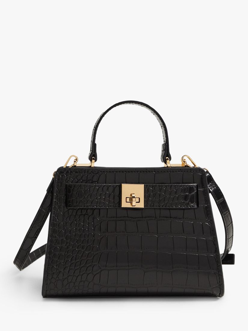 Mango Retro Croc Effect Mini Cross Body Bag at John Lewis & Partners