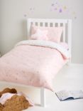 little home at John Lewis Stardust Reversible Duvet Cover and Pillowcase Set, Pink/White