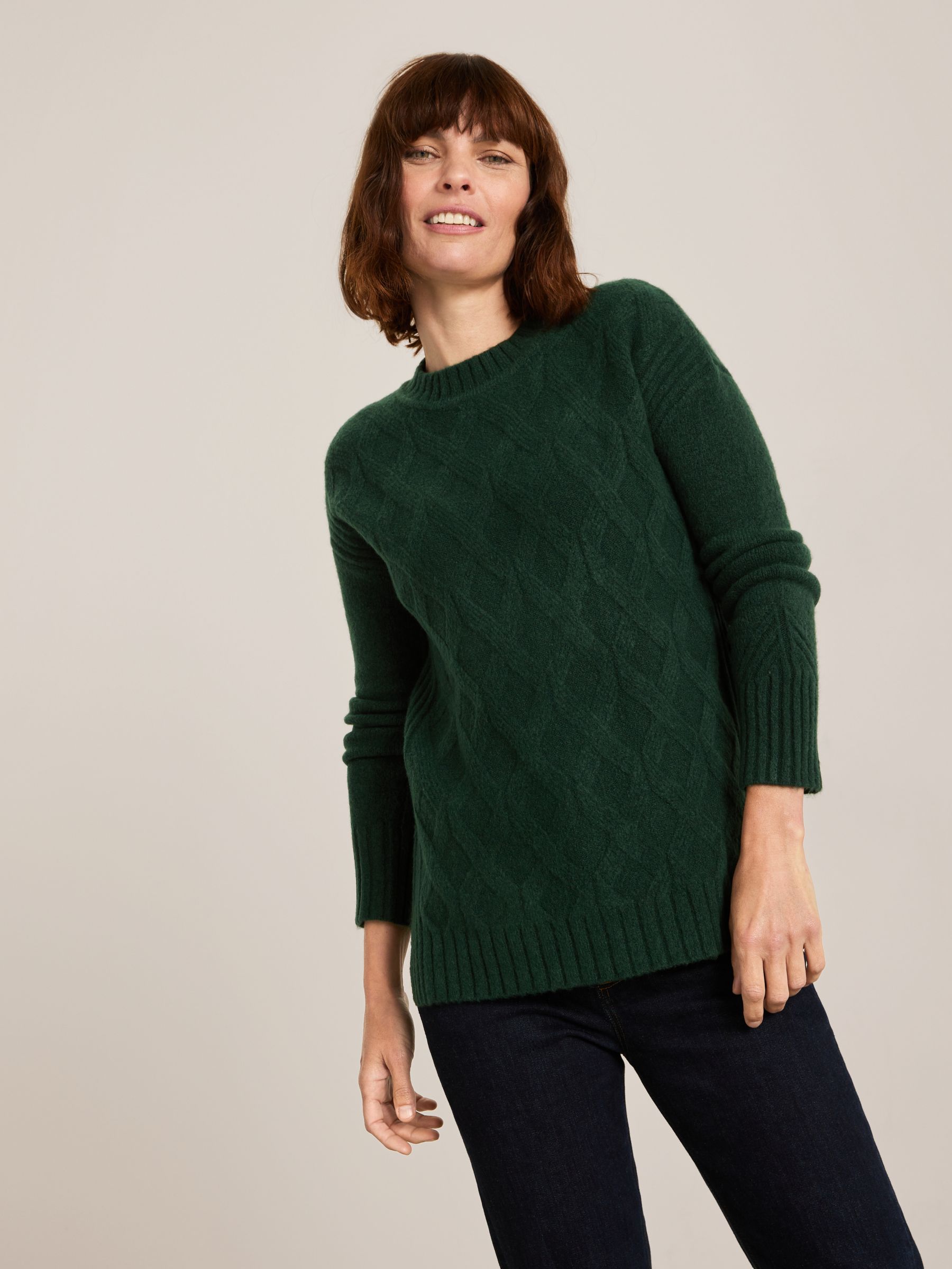 John Lewis Diamond Rib Knit Jumper